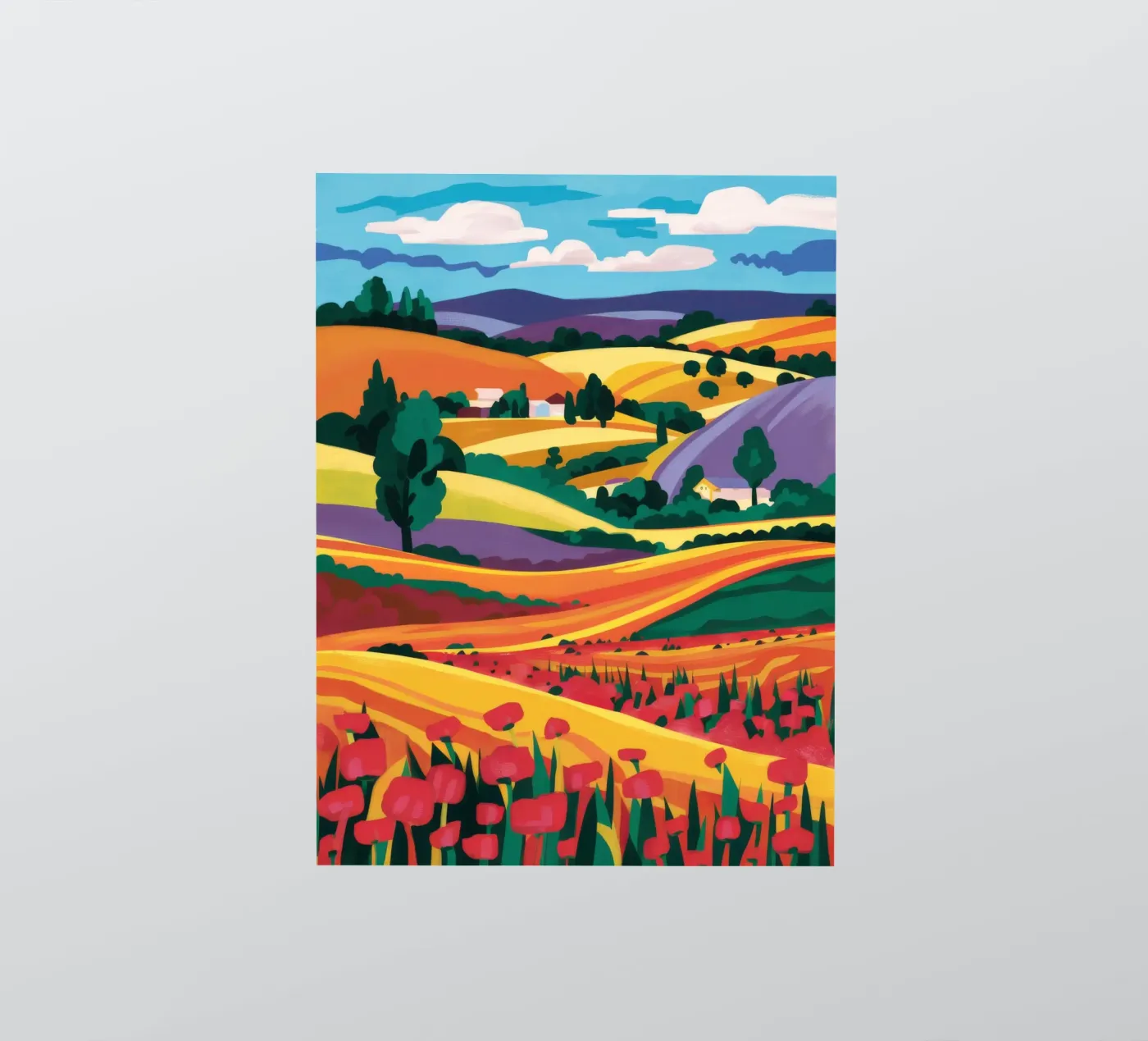 Rolling Lavender Fields sticker by Muse Artworks