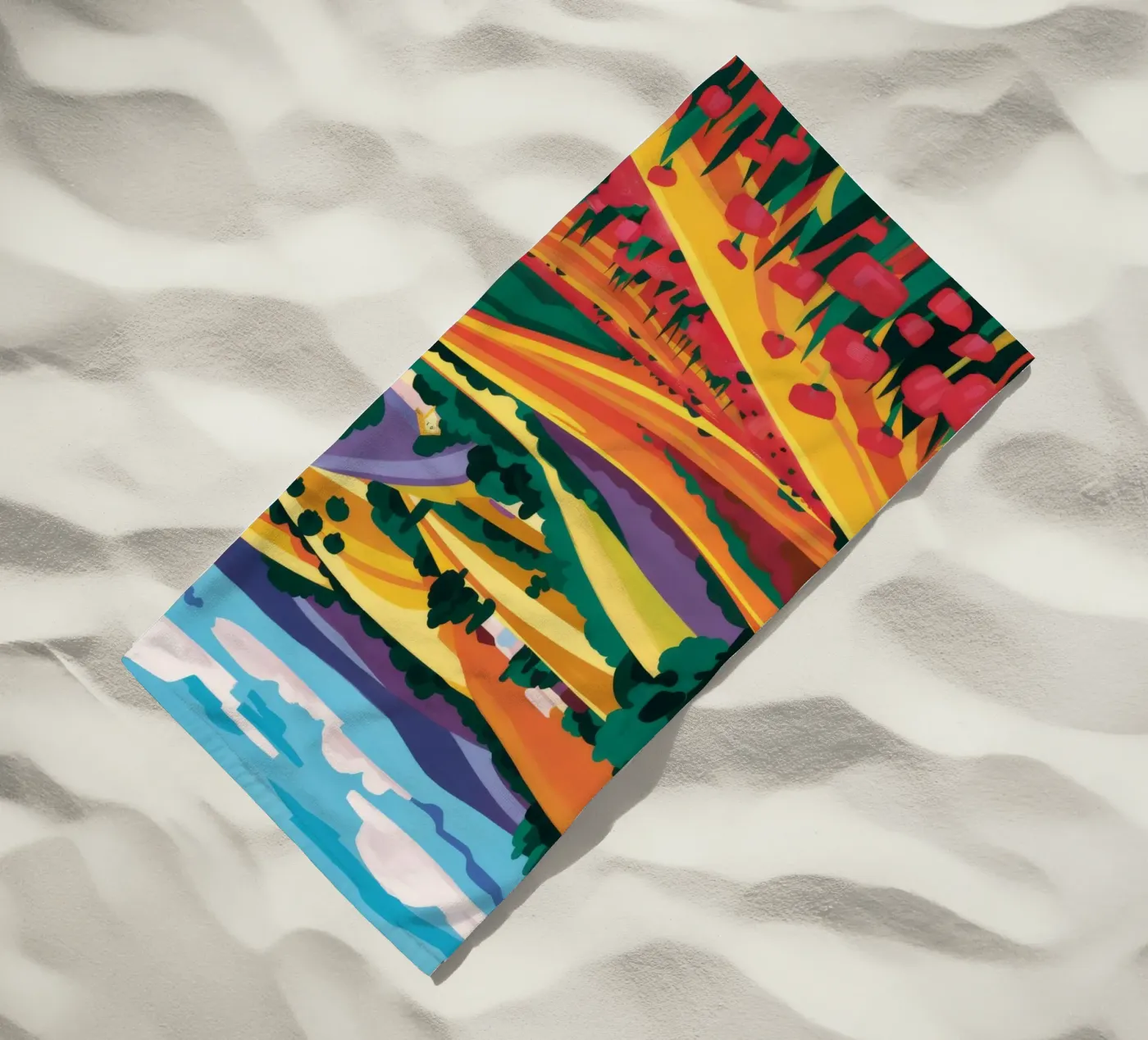 Campi di lavanda telo mare da Muse Artworks