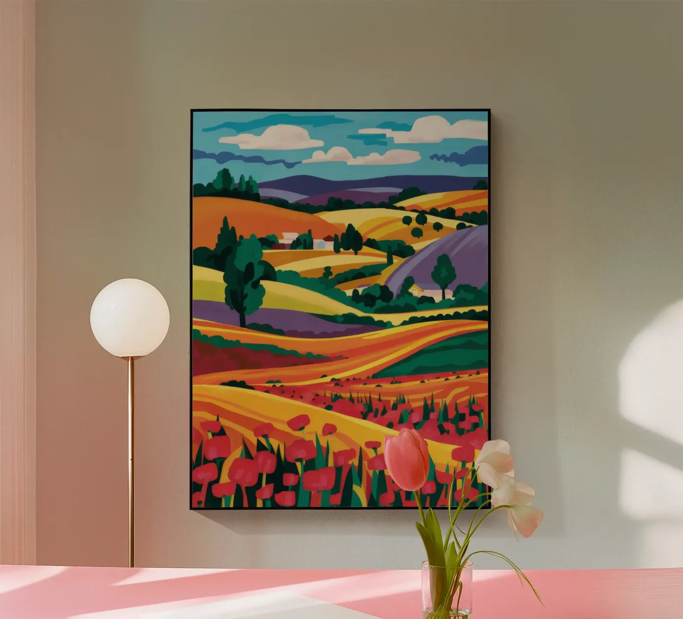 Rolling Lavender Fields plexiglass da Muse Artworks