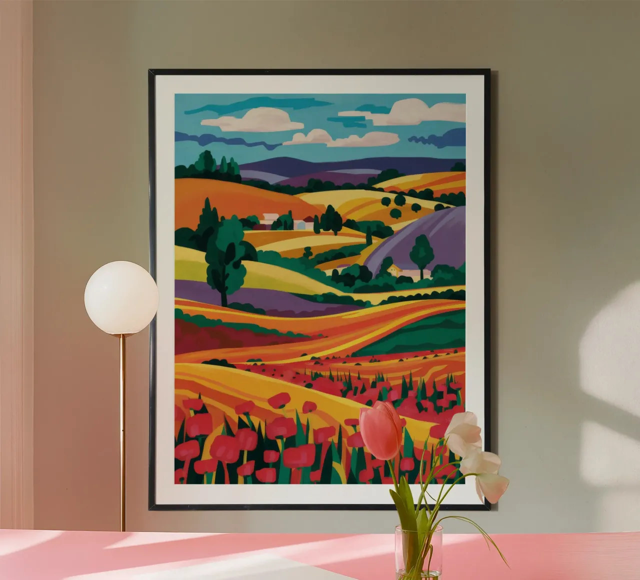 Rolling Lavender Fields poster by Muse Artworks