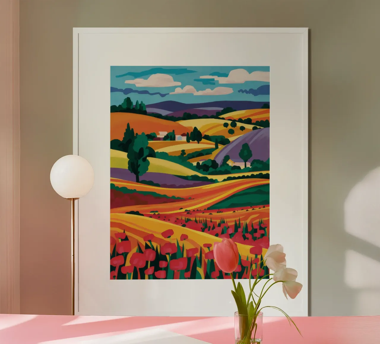 Rolling Lavender Fields poster by Muse Artworks
