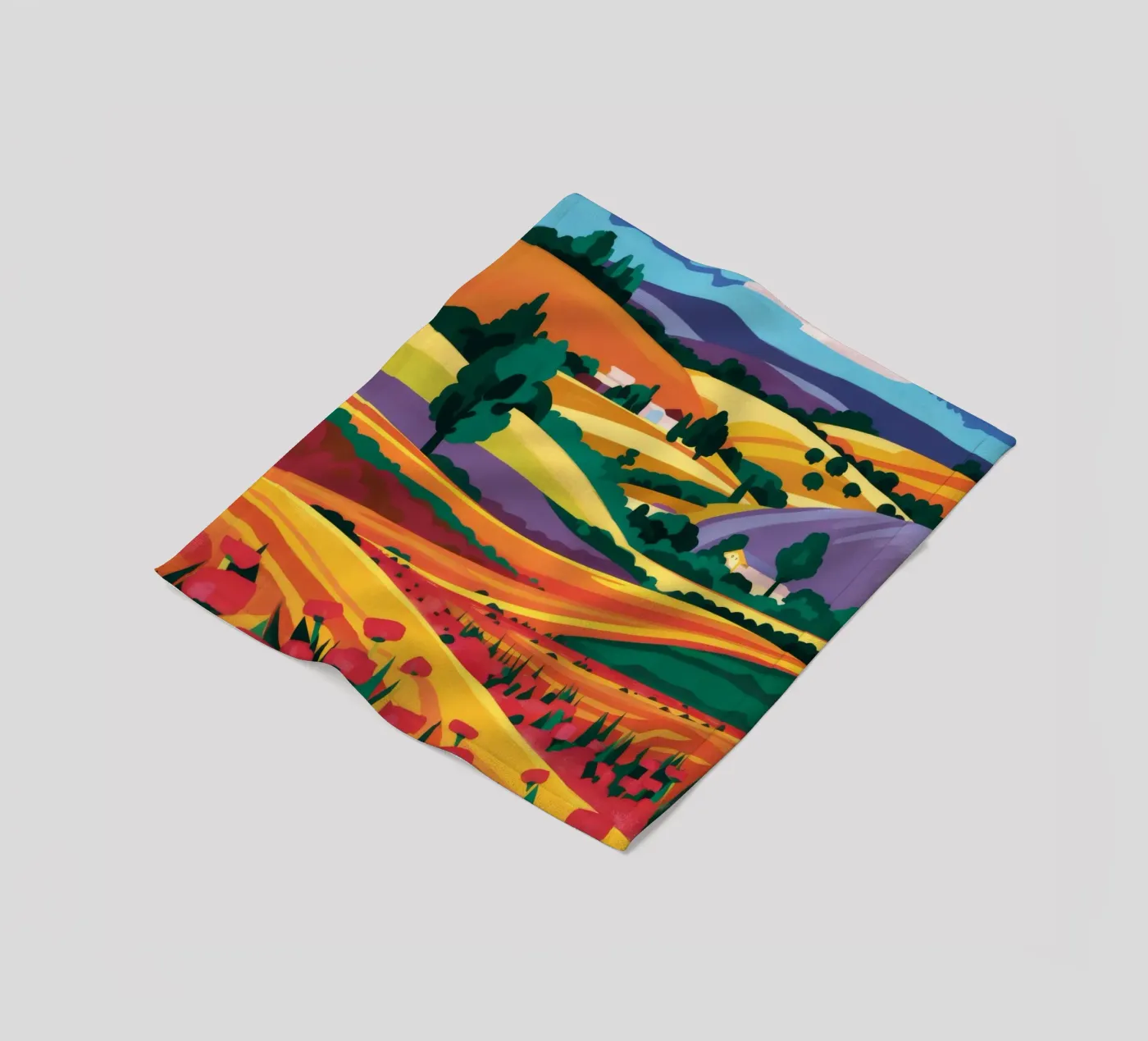 Glooiende lavendelvelden fleecedeken van Muse Artworks