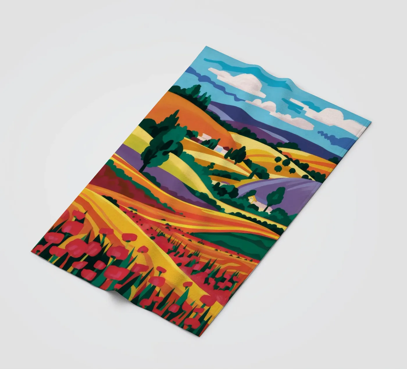 Glooiende lavendelvelden fleecedeken van Muse Artworks