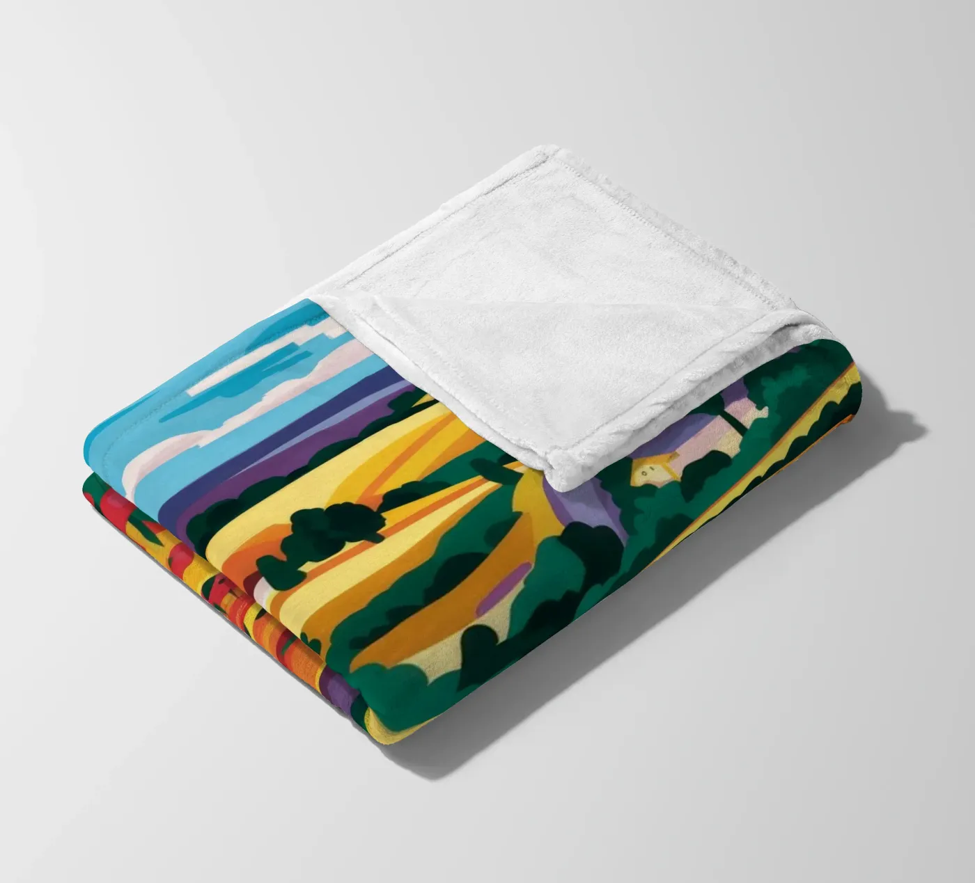 Glooiende lavendelvelden fleecedeken van Muse Artworks