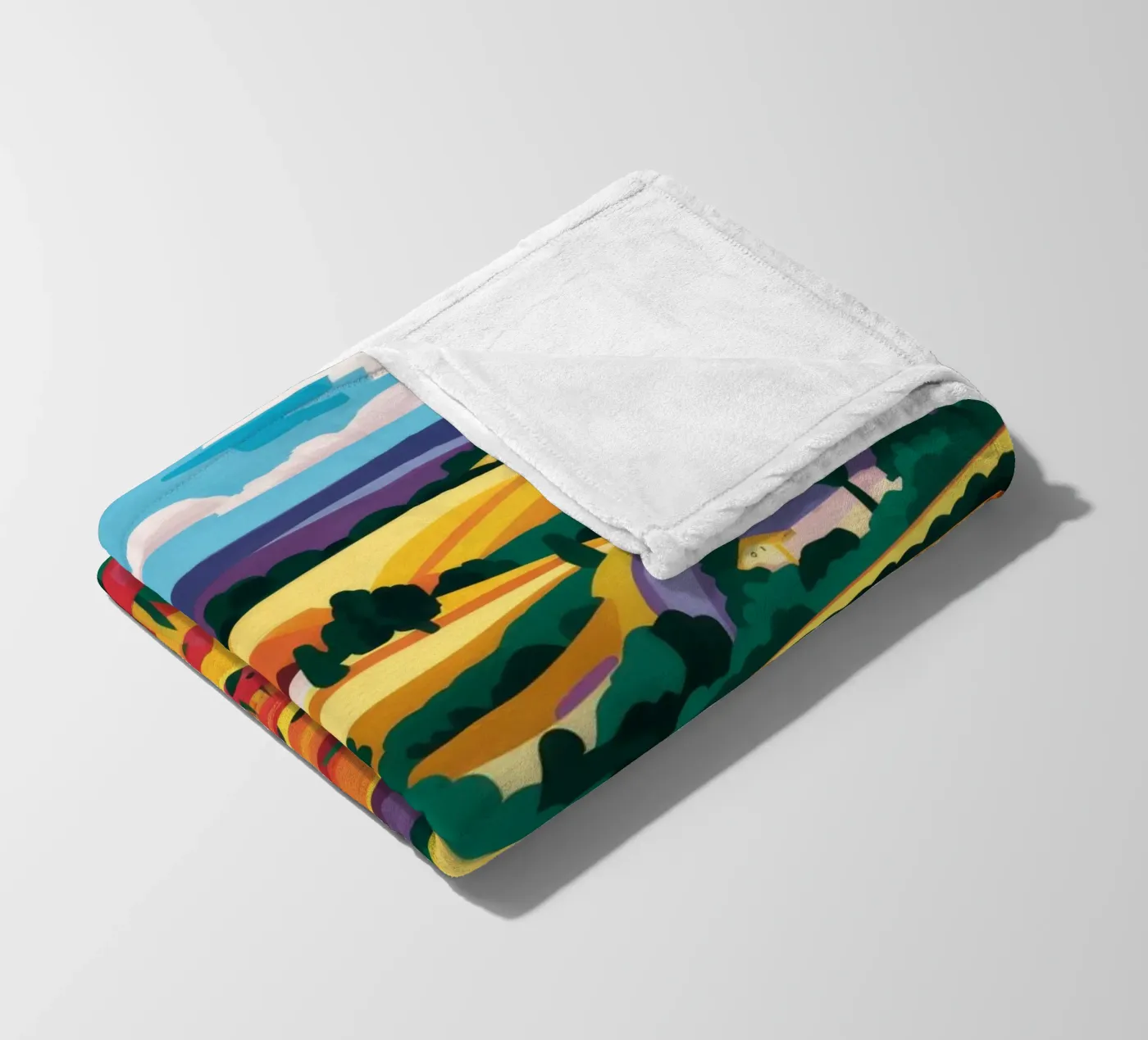 Glooiende lavendelvelden fleecedeken van Muse Artworks