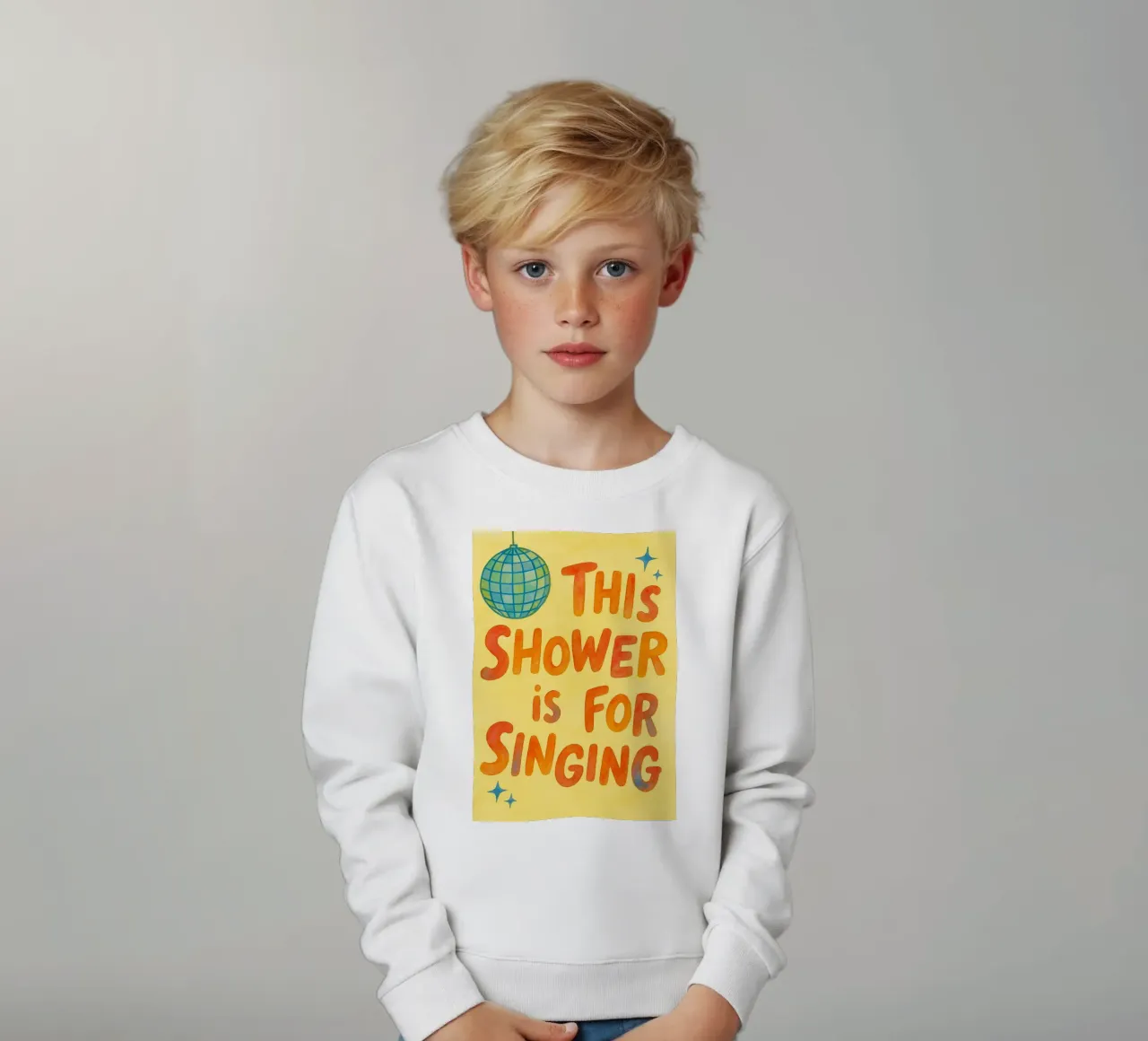 questa doccia è per cantare felpa bambino da onelove