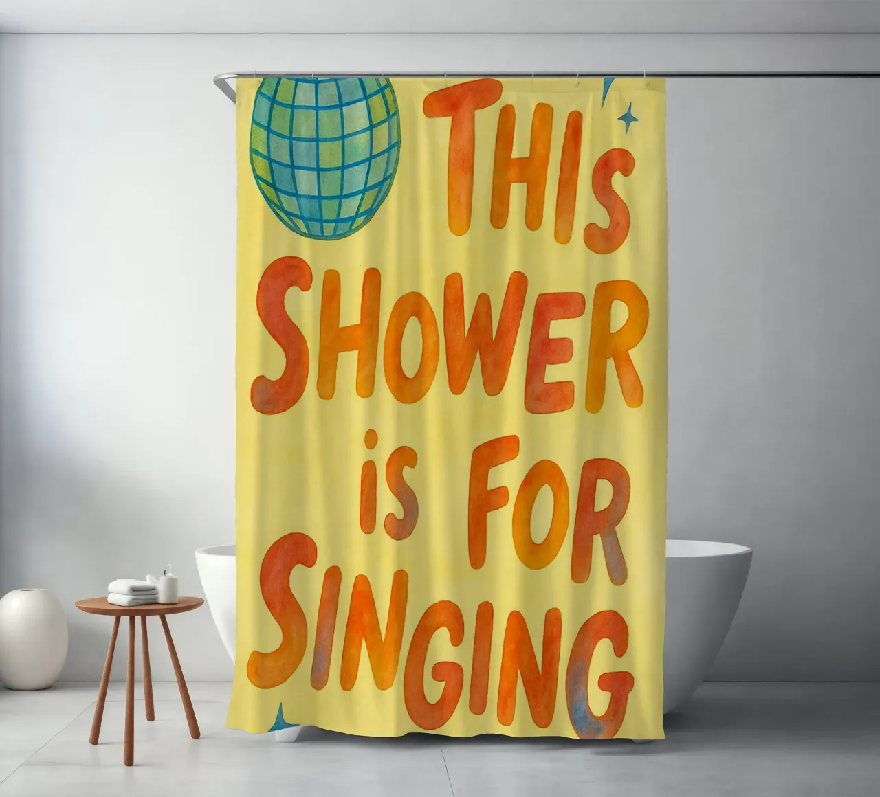 questa doccia è per cantare tenda da doccia da onelove