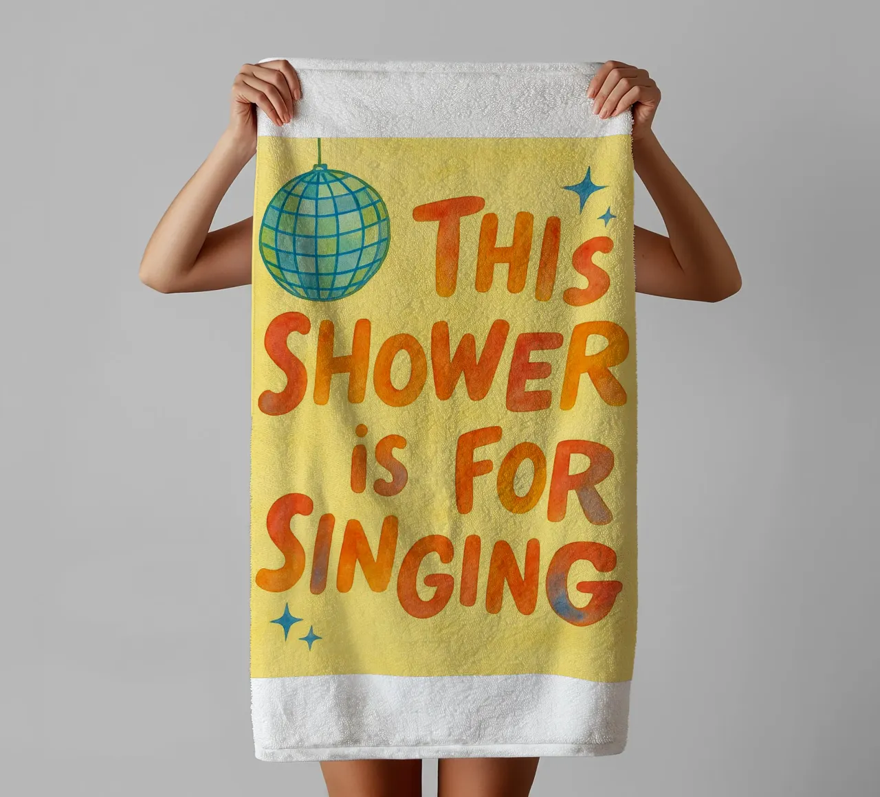 questa doccia è per cantare asciugamano da bagno da onelove