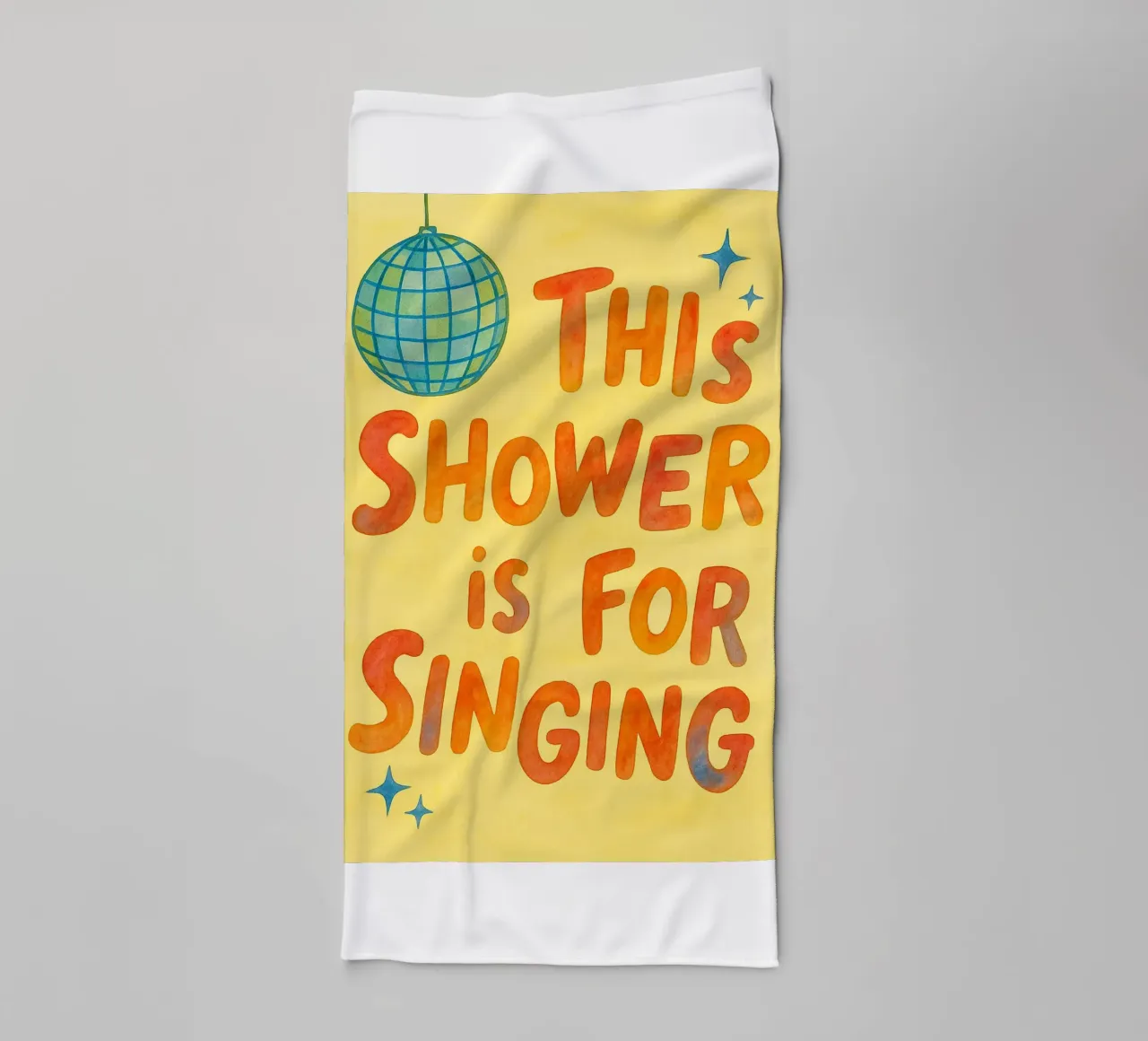 questa doccia è per cantare asciugamano da bagno da onelove
