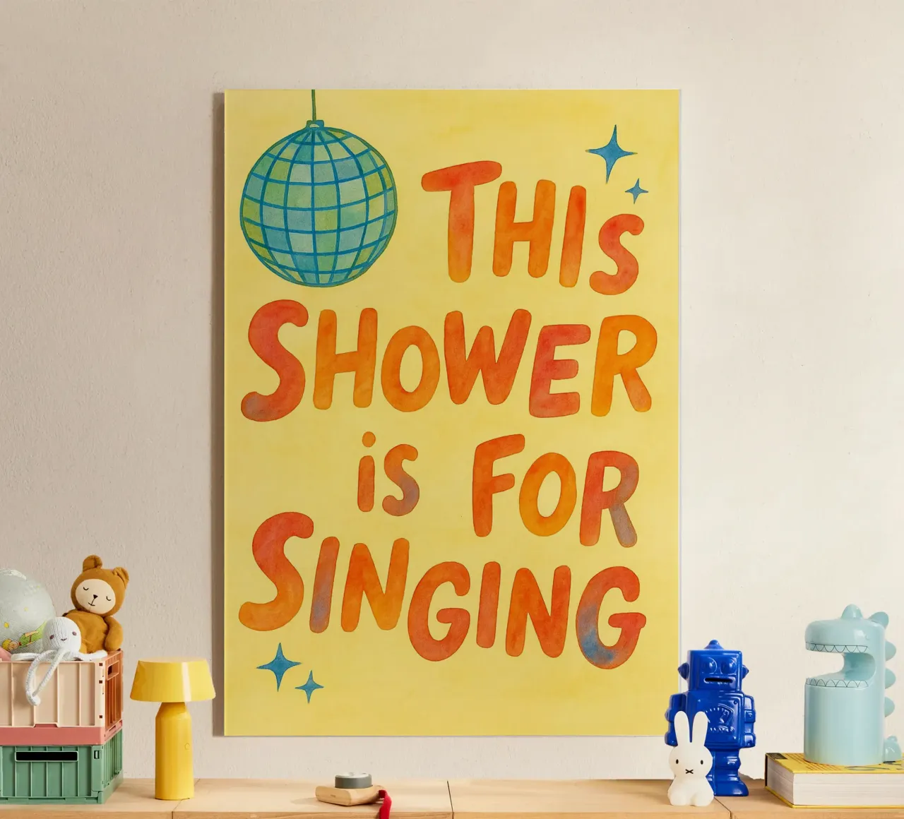 questa doccia è per cantare plexiglass da onelove