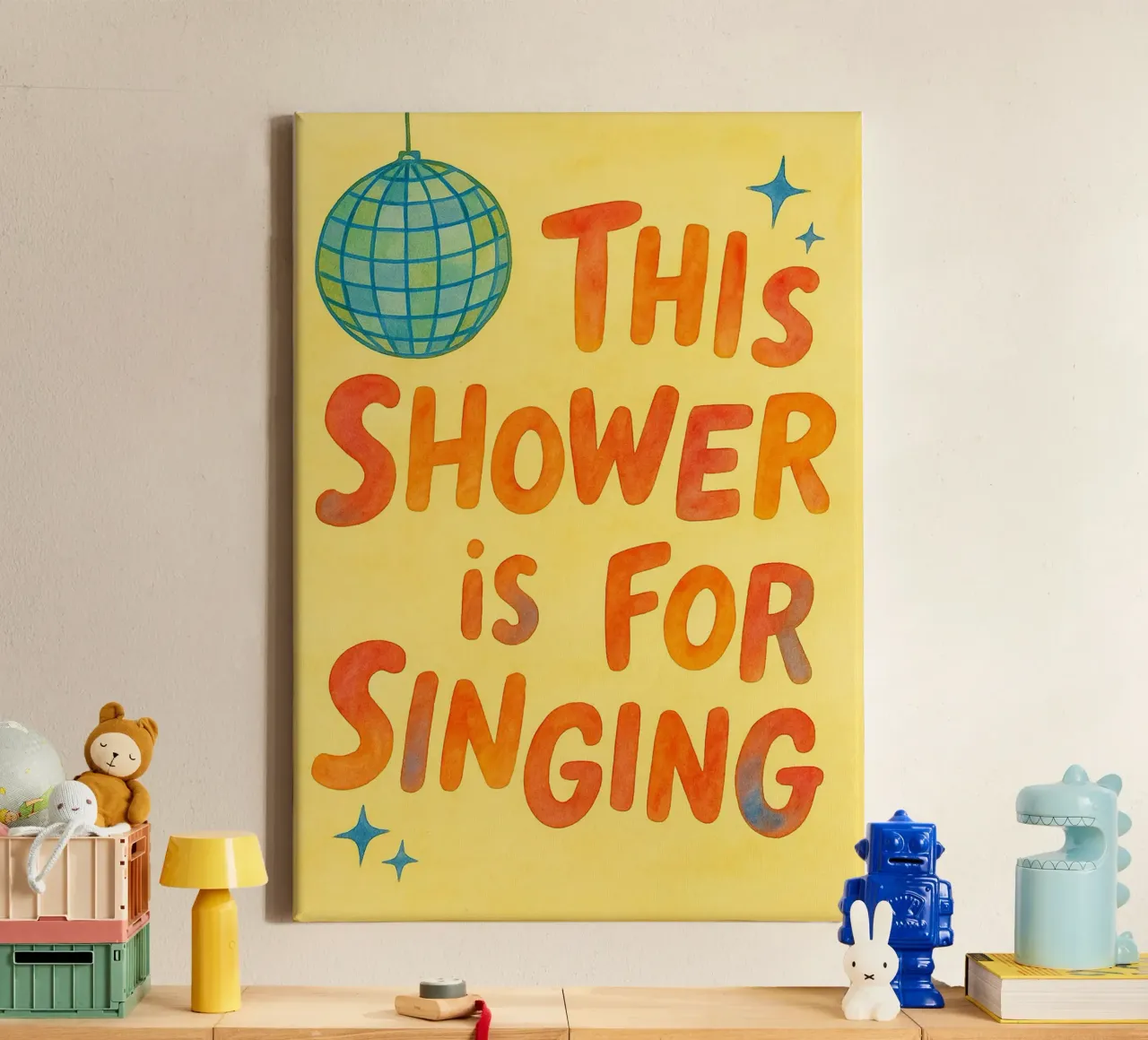 questa doccia è per cantare tela da onelove