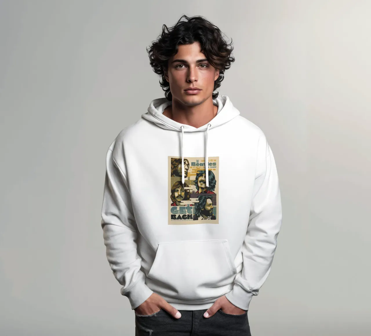 Una noche con los Beatles sudadera con capucha de nabcu