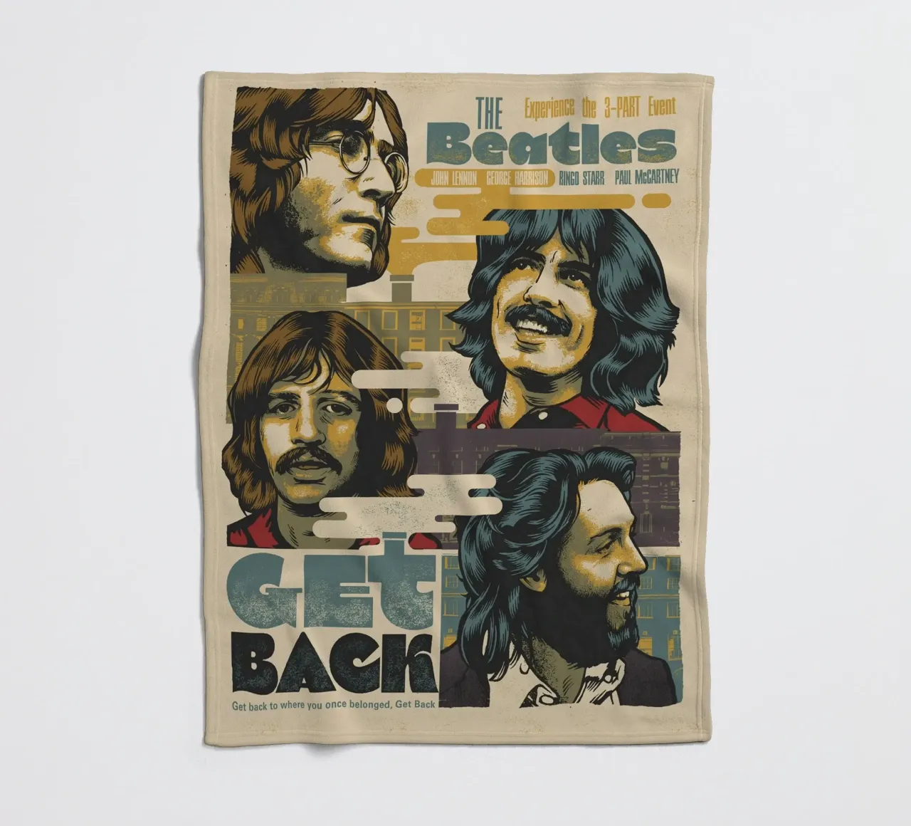Una notte con i Beatles coperta in pile da nabcu