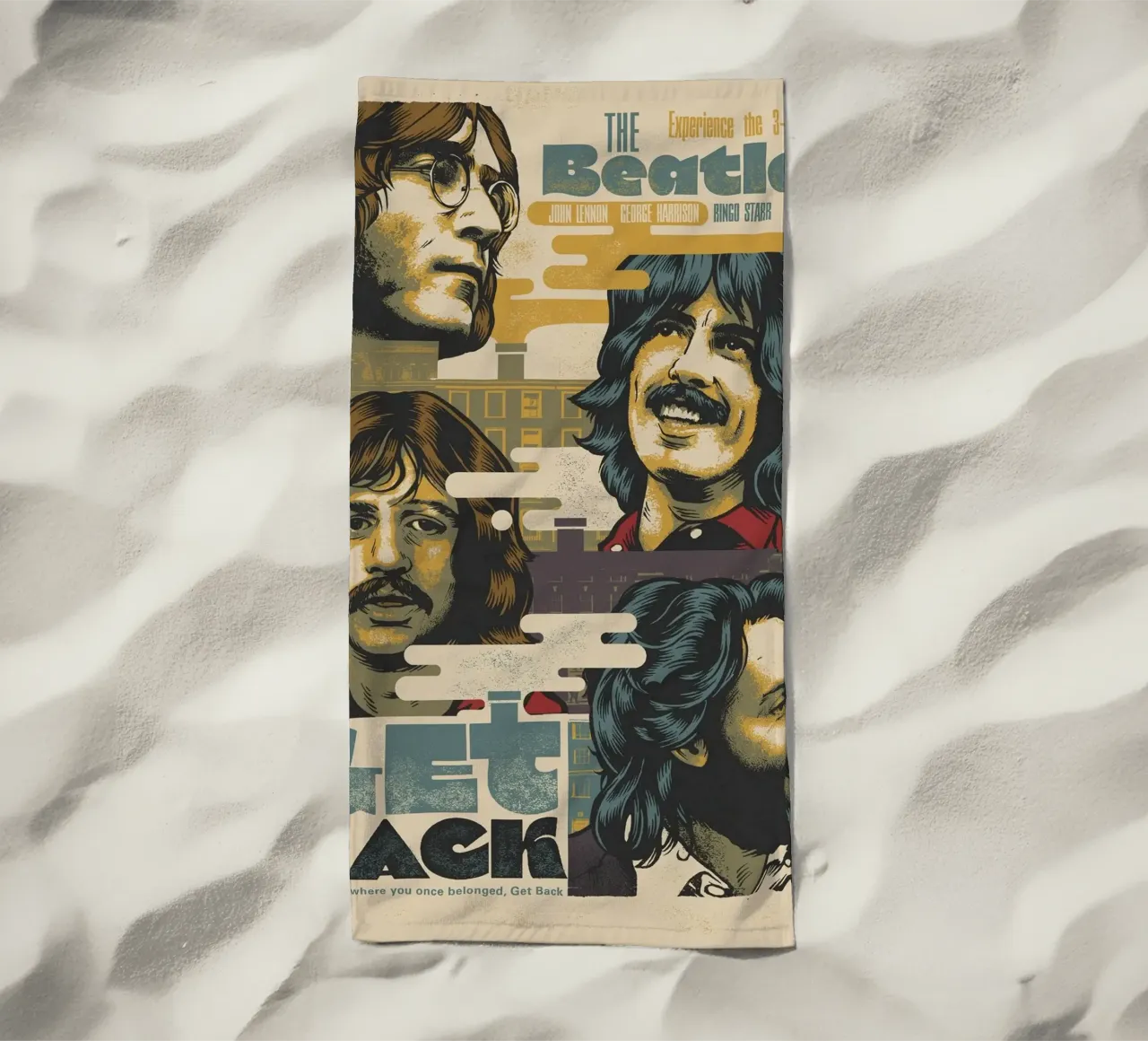 Una notte con i Beatles telo mare da nabcu