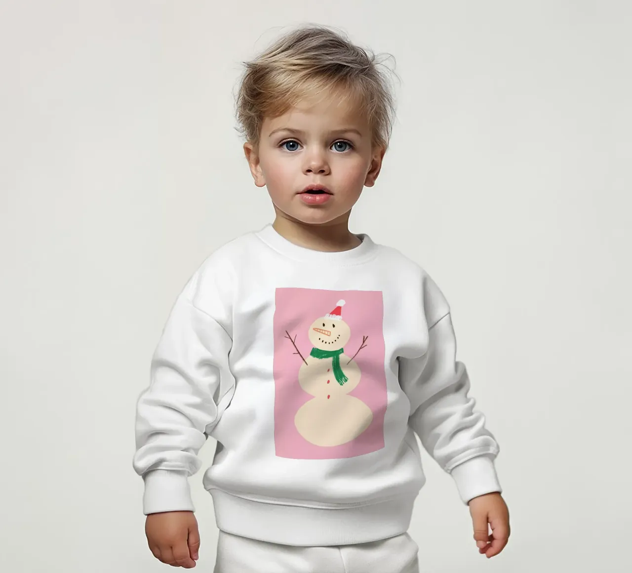 Happy Snowman felpa neonato da Studio One