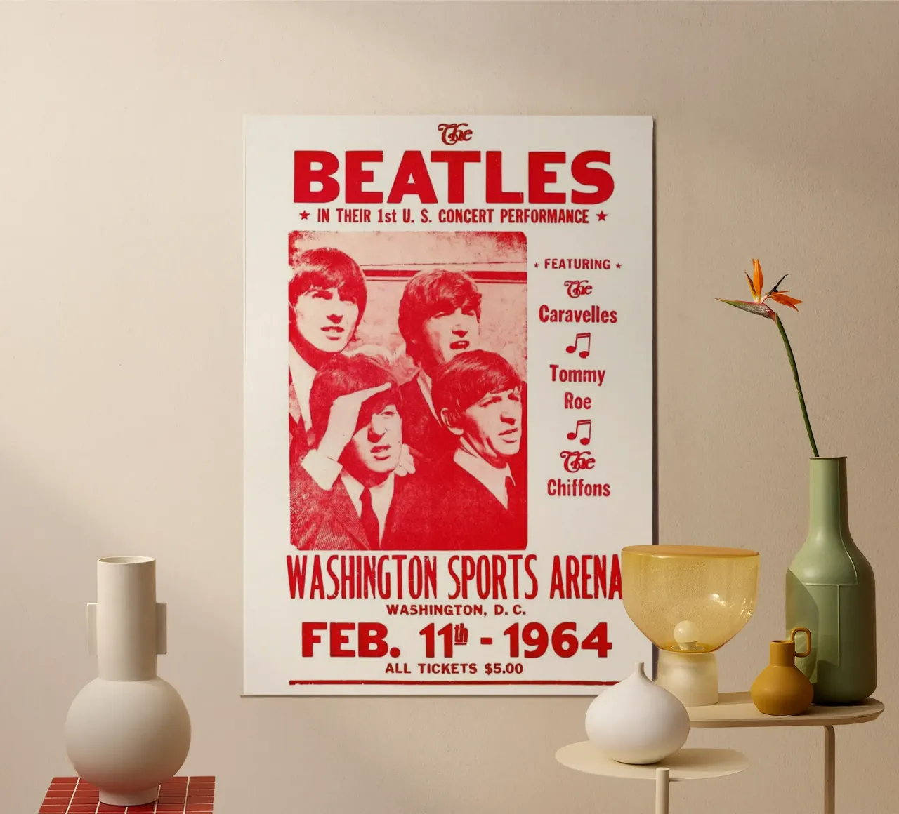 Momenti del concerto di Abbey Road poster con telaio in alluminio da nabcu