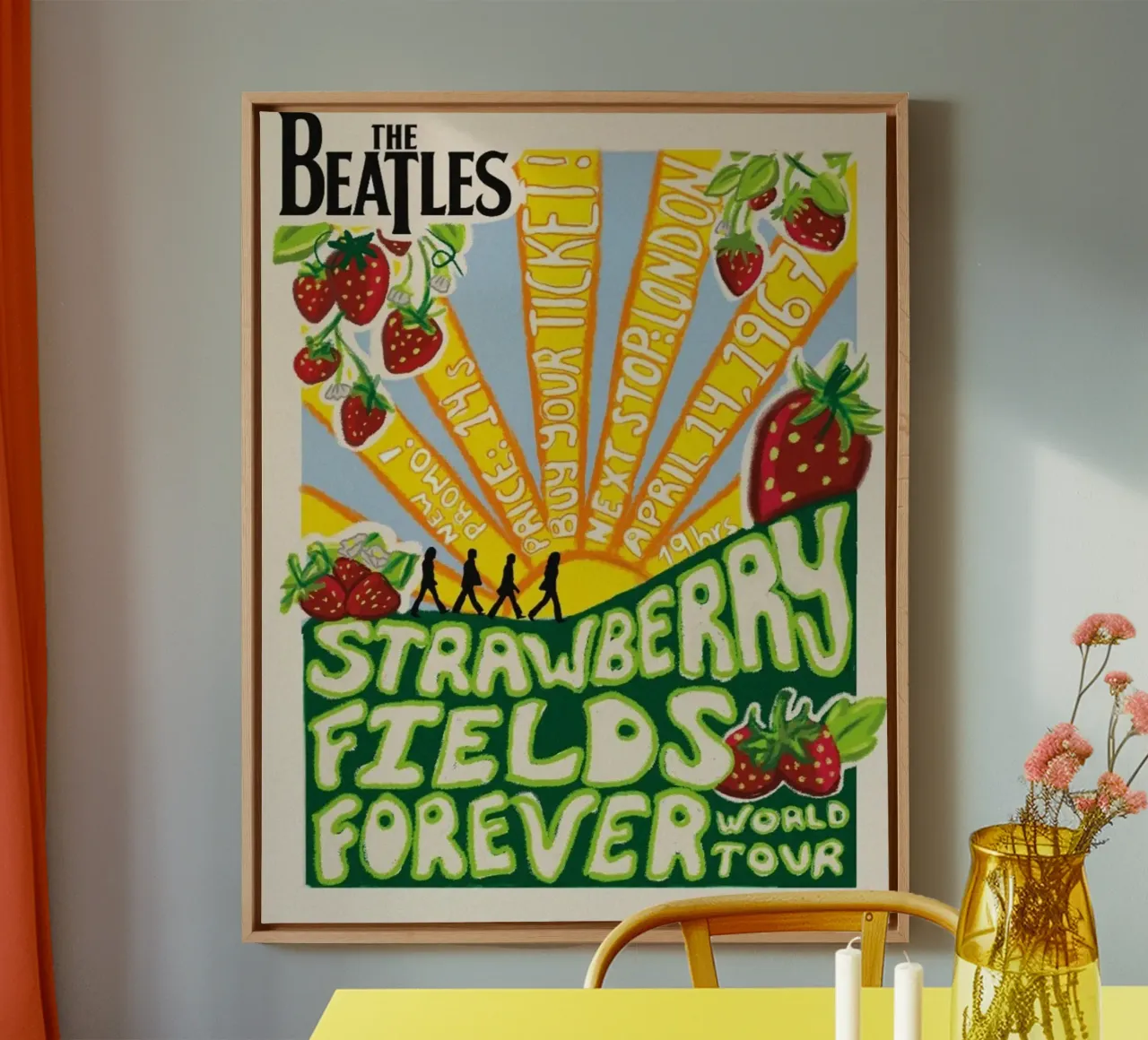 Let It Be Live canvas with Floater frame by nabcu