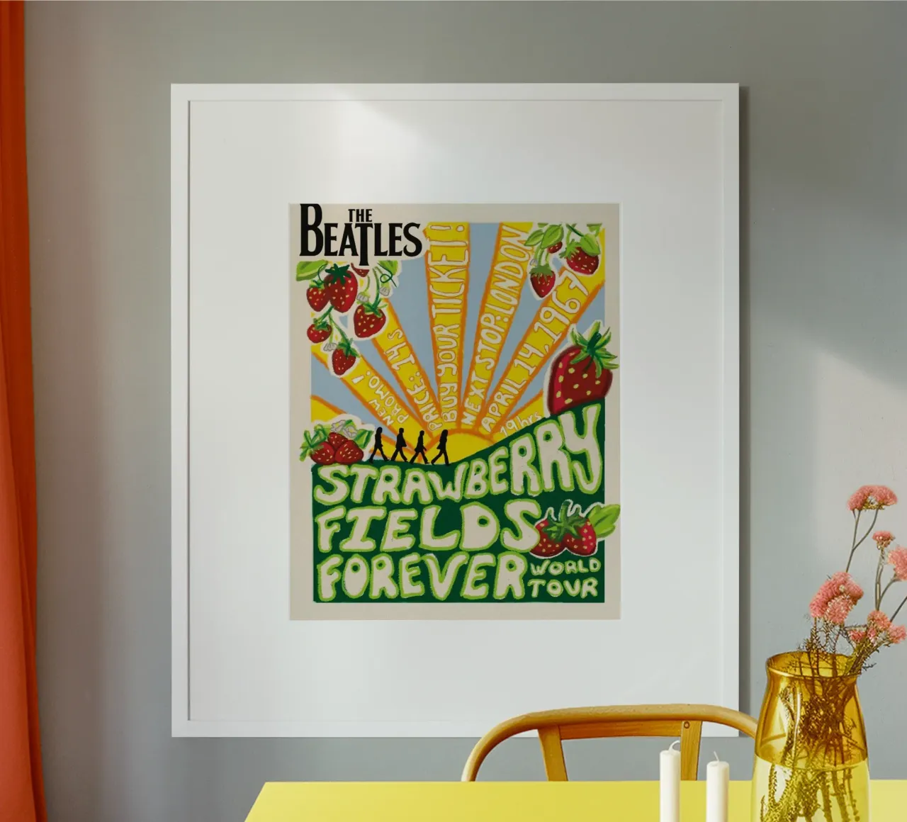 Lascia che sia dal vivo poster con telaio in plastica da nabcu