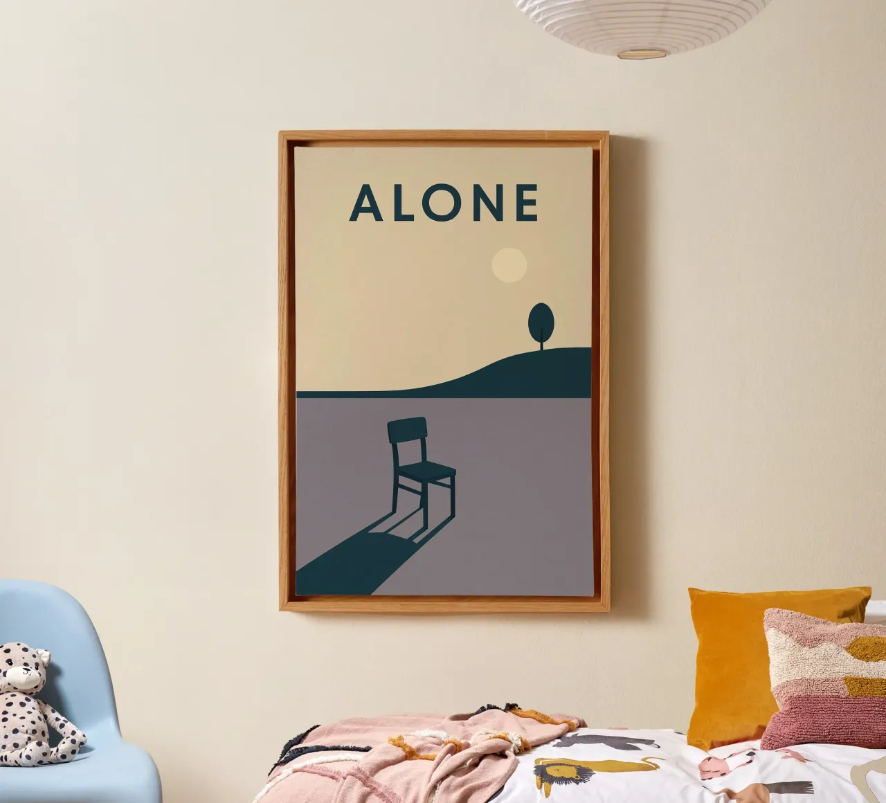 Alone - La bellezza silenziosa della solitudine tela con Cornice a cassetta da JETLAG | affiches voyage
