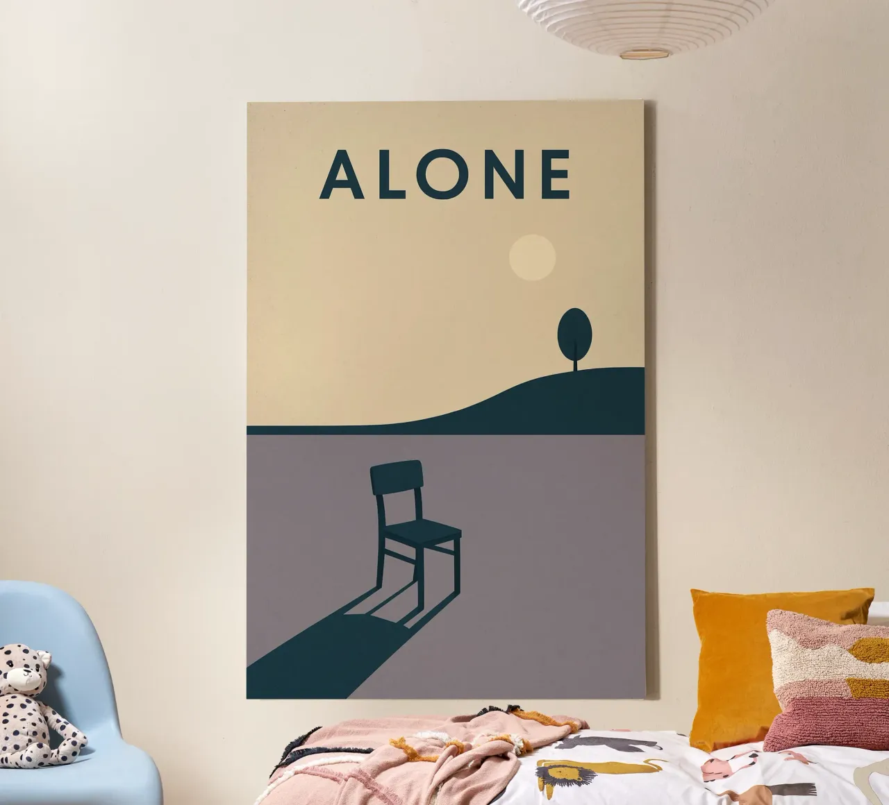 Alone - La bellezza silenziosa della solitudine tela con Cornice a cassetta da JETLAG | affiches voyage