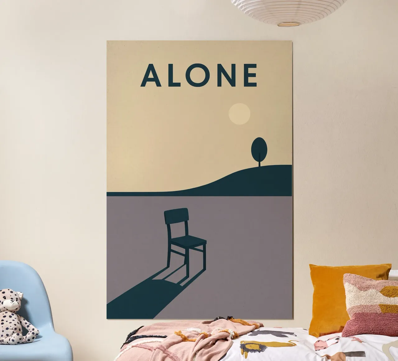 Alone - La bellezza silenziosa della solitudine poster con telaio in plastica da JETLAG | affiches voyage
