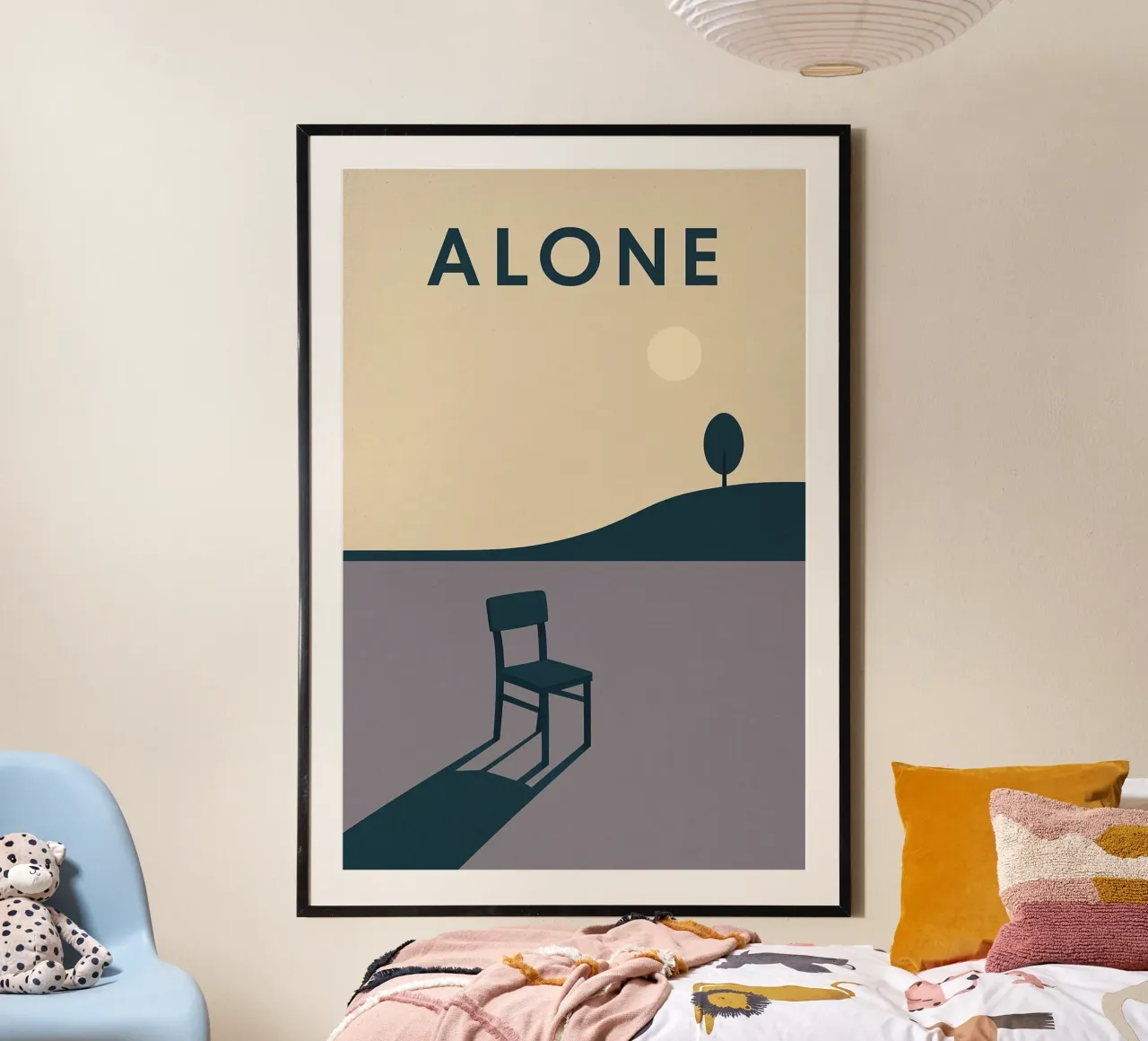 Alone - La bellezza silenziosa della solitudine poster con telaio in plastica da JETLAG | affiches voyage