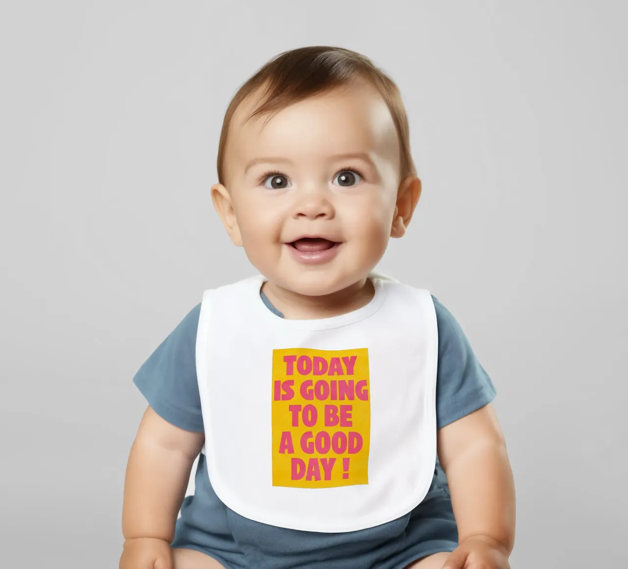 today is going to be a good day baby bib by onelove