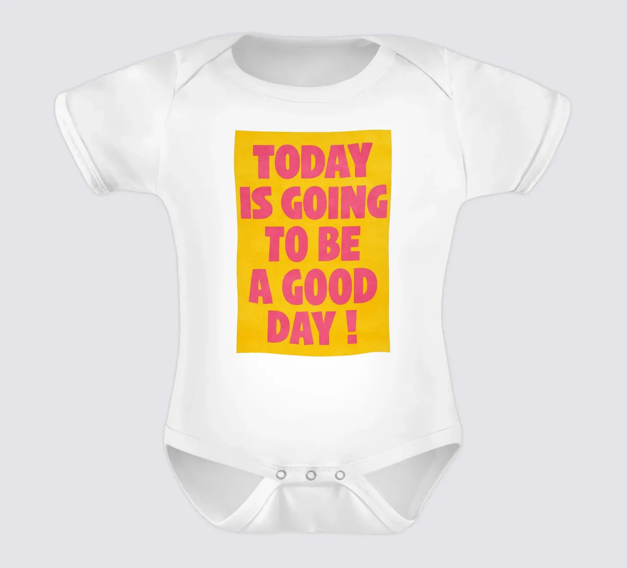 today is going to be a good day short-sleeve baby romper by onelove