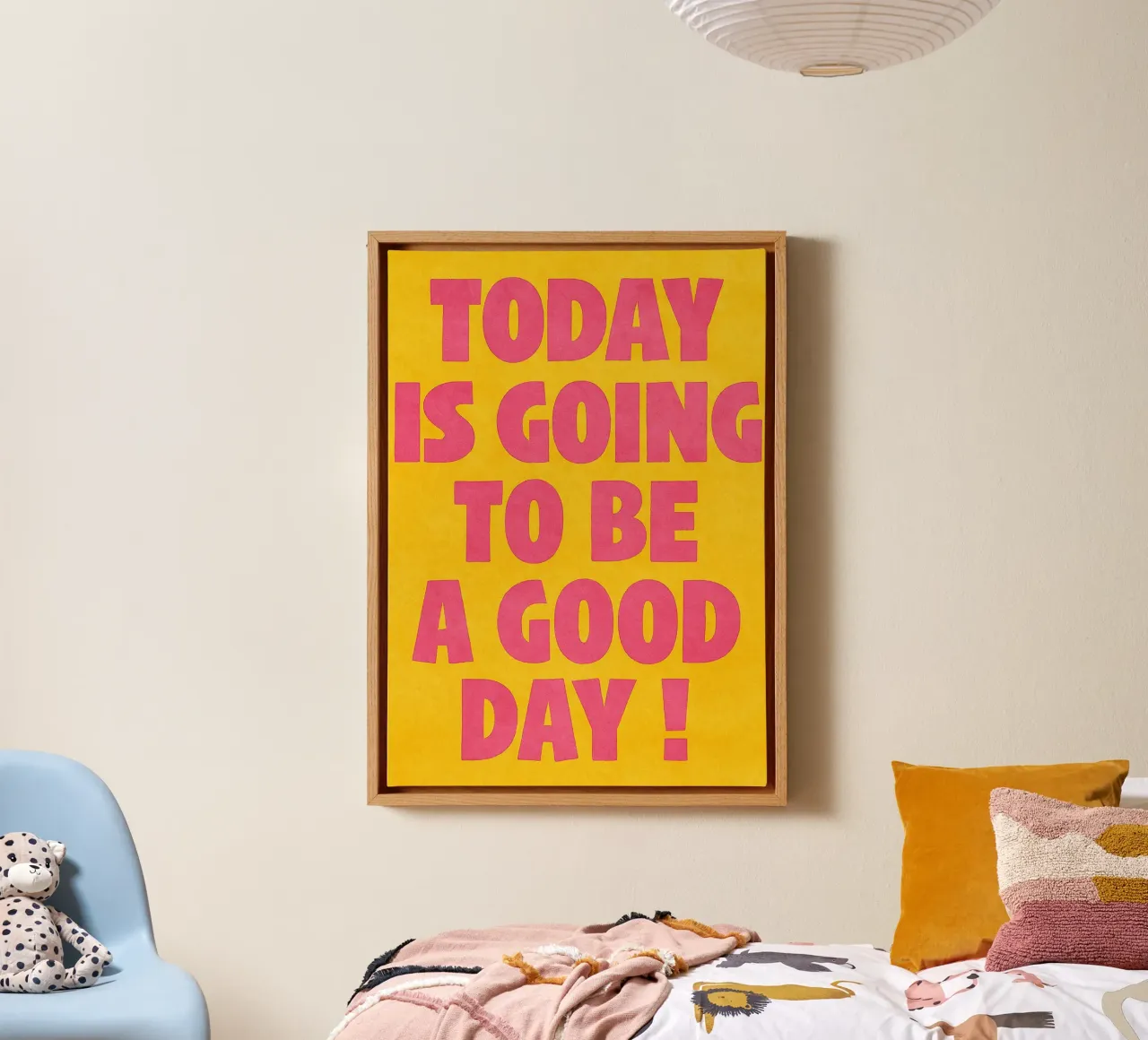 today is going to be a good day canvas by onelove
