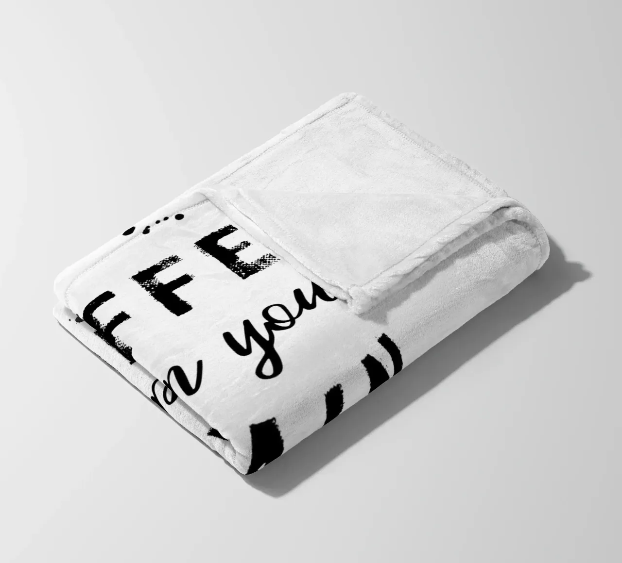 TEXT ART Coffee - when your brain needs a hug coperta in pile da Melanie Viola