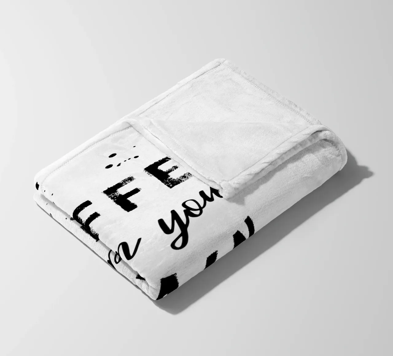 TEXT ART Coffee - when your brain needs a hug coperta in pile da Melanie Viola