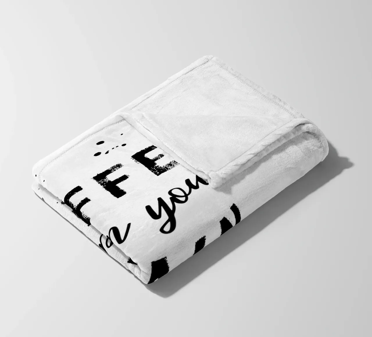 TEXT ART Coffee - when your brain needs a hug coperta in pile da Melanie Viola