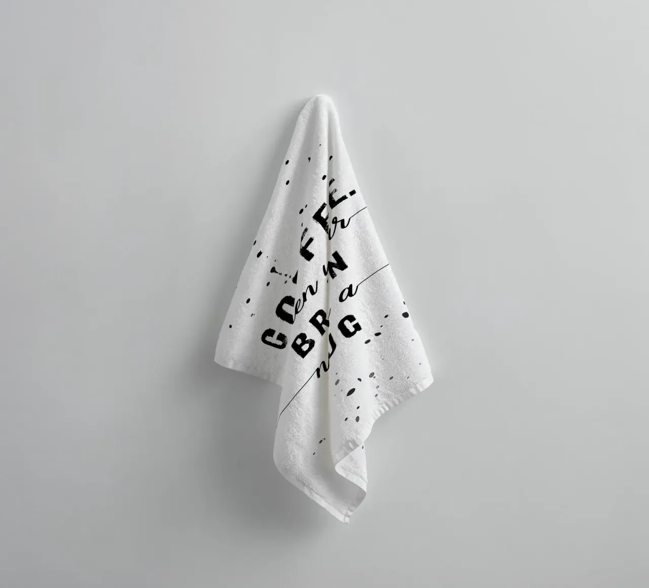 TEXT ART Coffee - when your brain needs a hug asciugamano da bagno da Melanie Viola