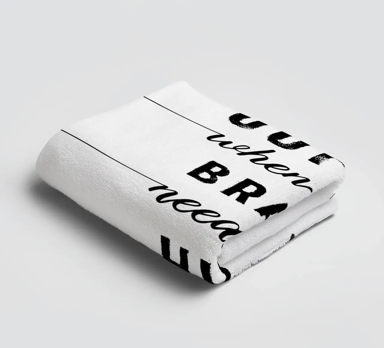 TEXT ART Coffee - when your brain needs a hug asciugamano da bagno da Melanie Viola