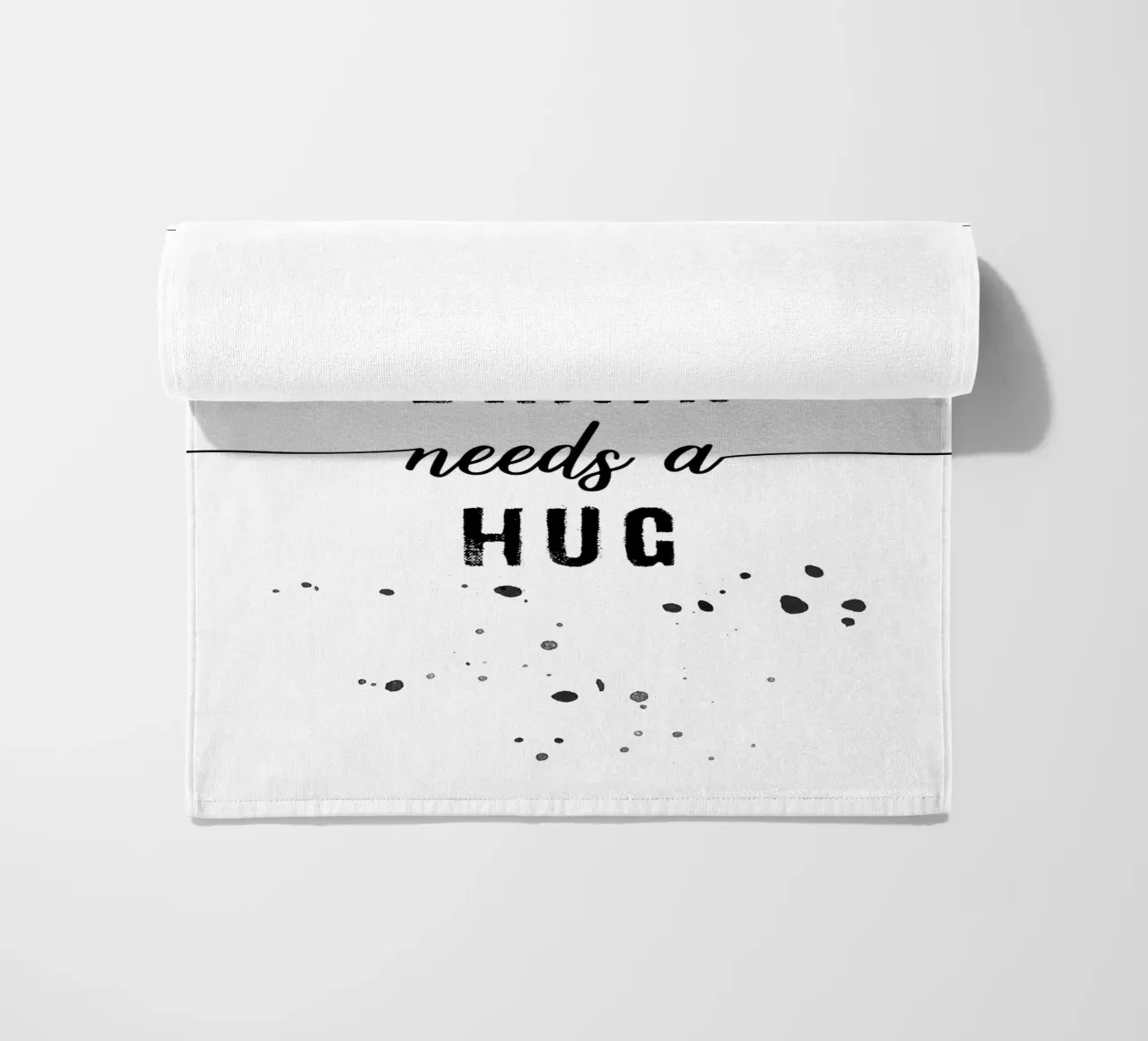 TEXT ART Coffee - when your brain needs a hug Strandtuch von Melanie Viola