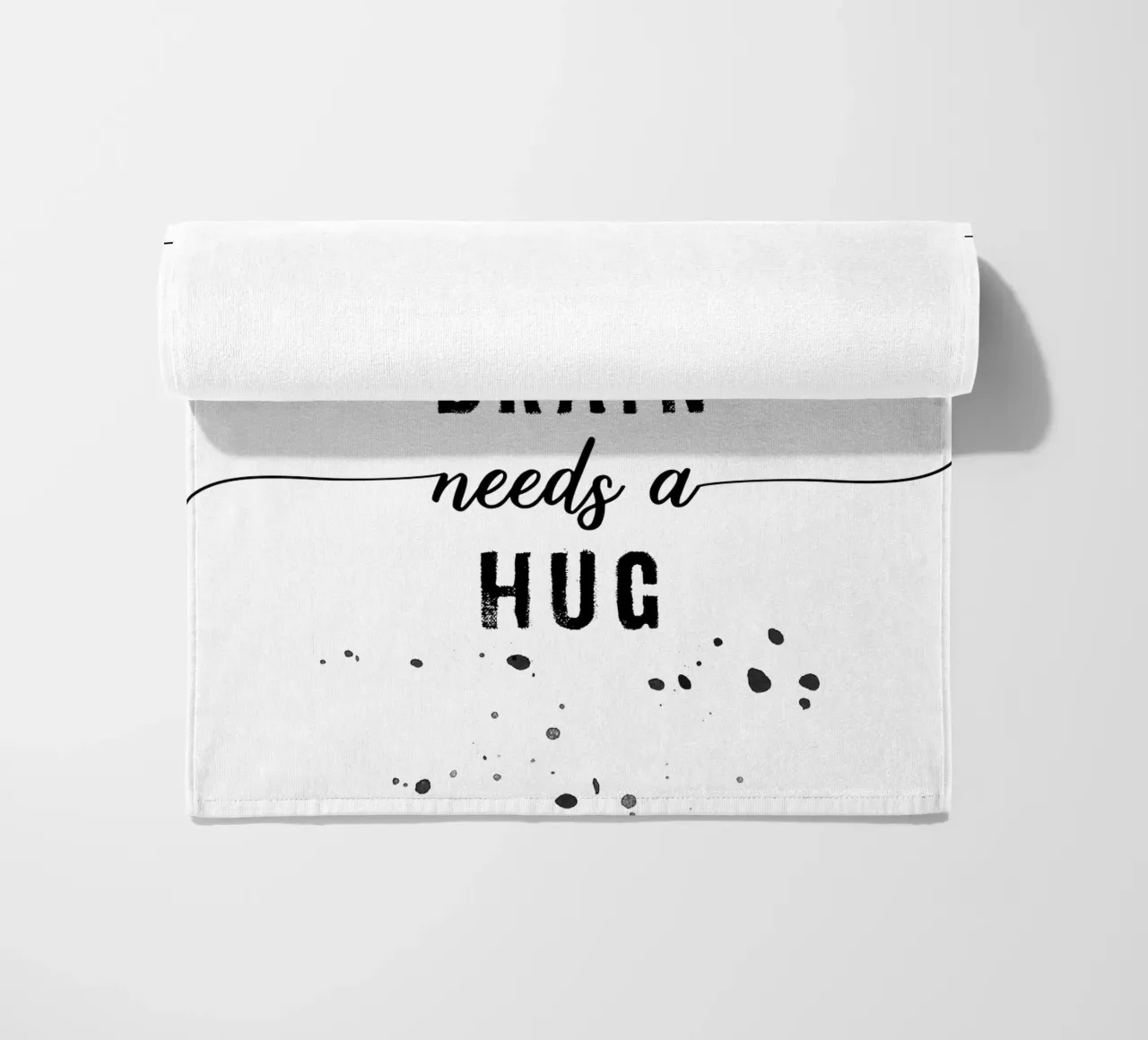 TEXT ART Coffee - when your brain needs a hug telo mare da Melanie Viola