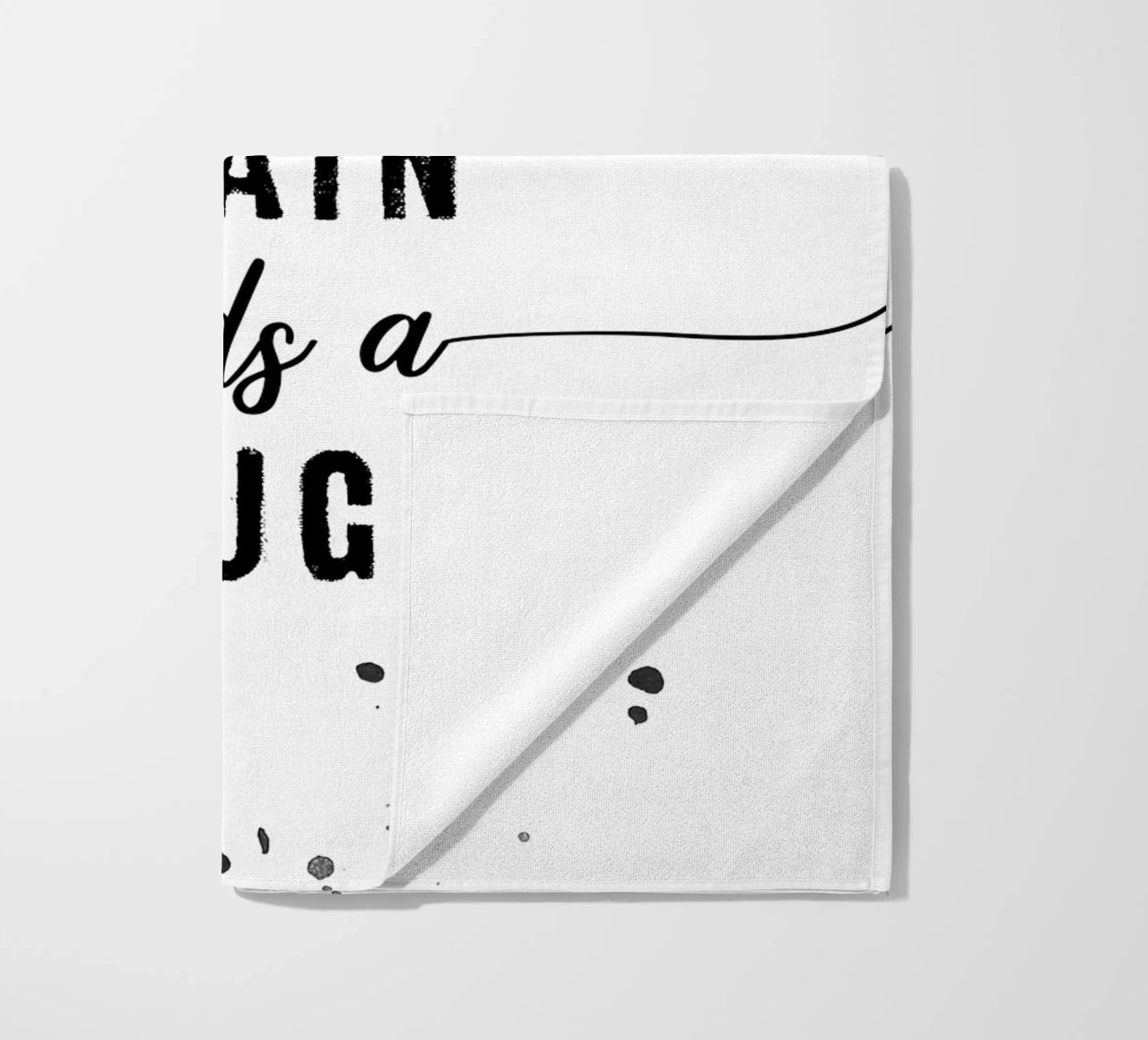 TEXT ART Coffee - when your brain needs a hug telo mare da Melanie Viola