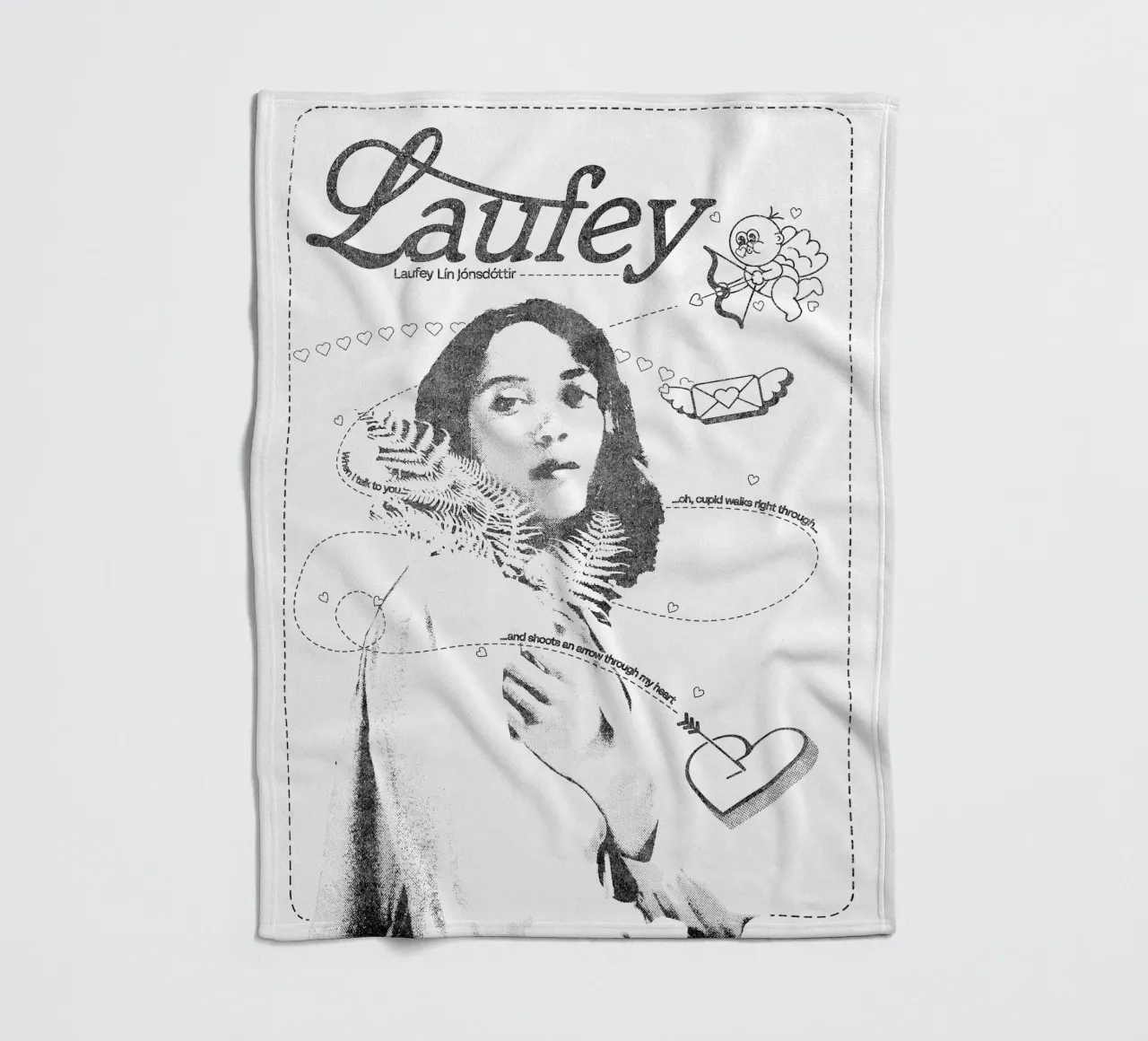 Laufey Freccia nel mio cuore V1 coperta in pile da carleemiller
