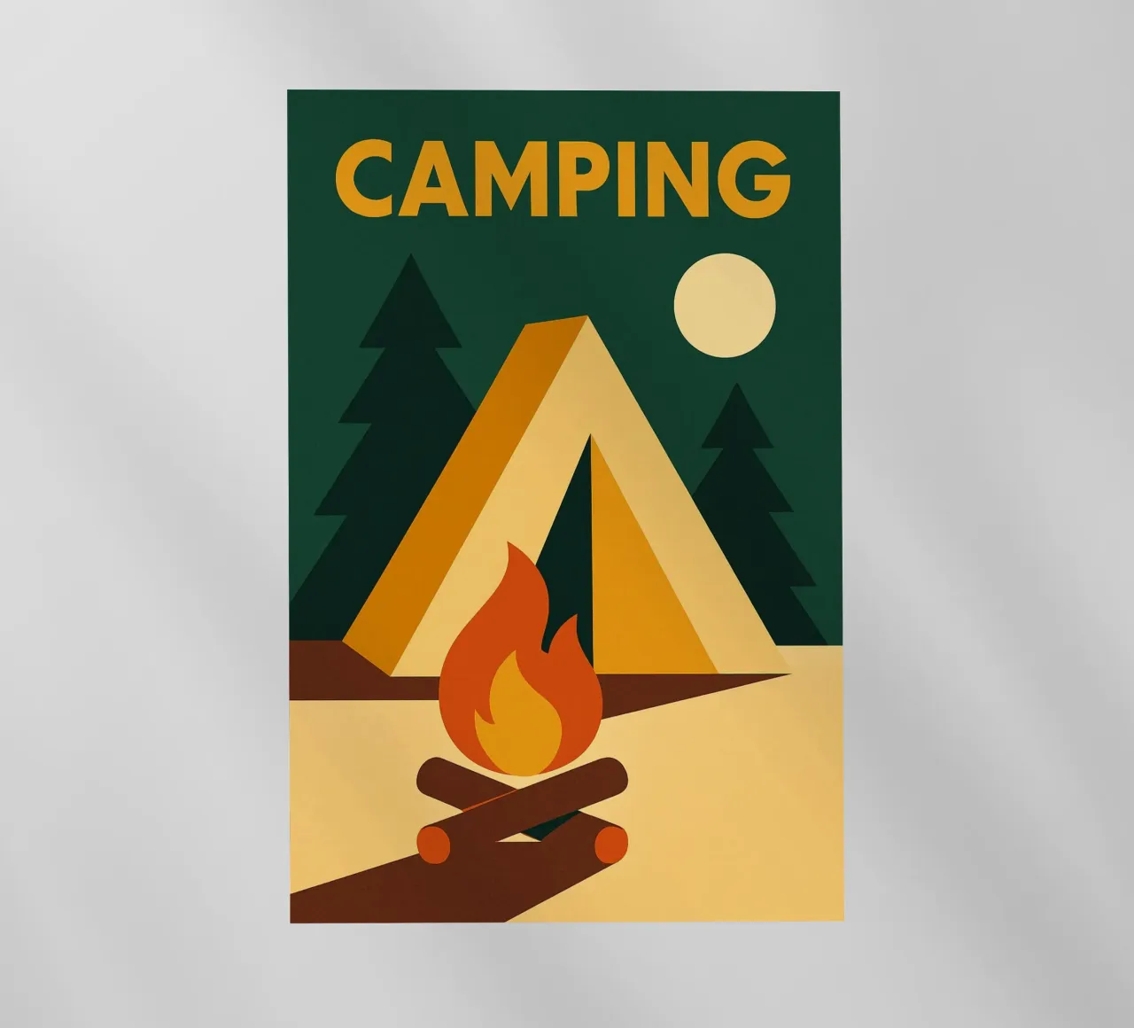 Camping - The ideal poster for nature lovers backlit film by JETLAG | affiches voyage
