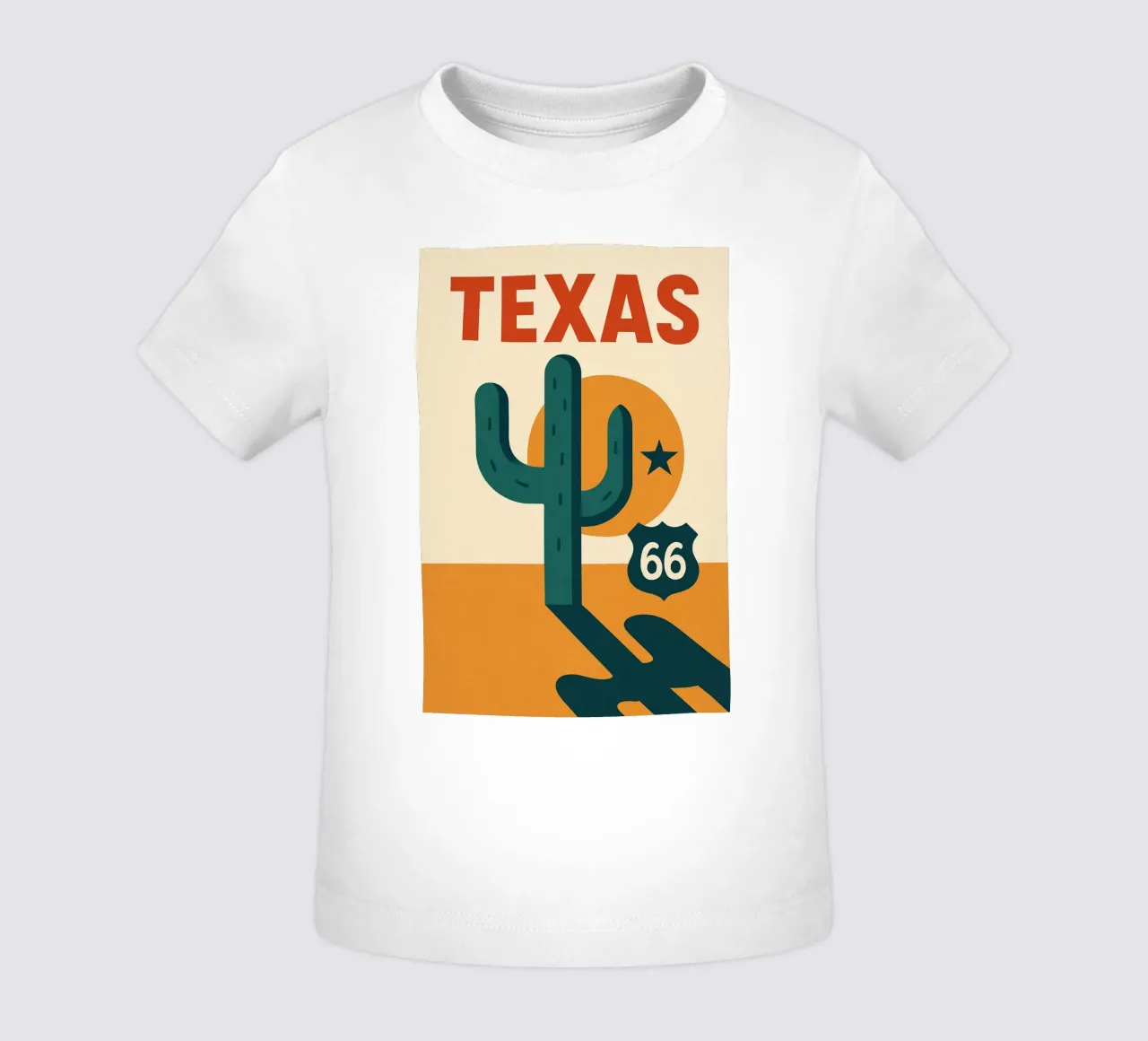 Texas - Der Geist der Route 66 in einer grafischen Version Baby T-Shirt von JETLAG | affiches voyage