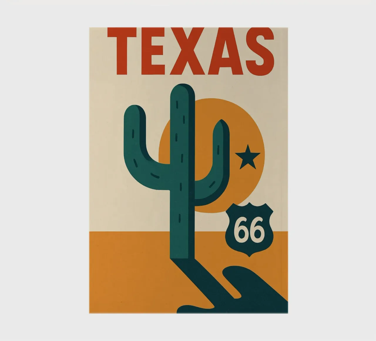 Texas – L'esprit Route 66 en version graphique carnet de notes de JETLAG | affiches voyage
