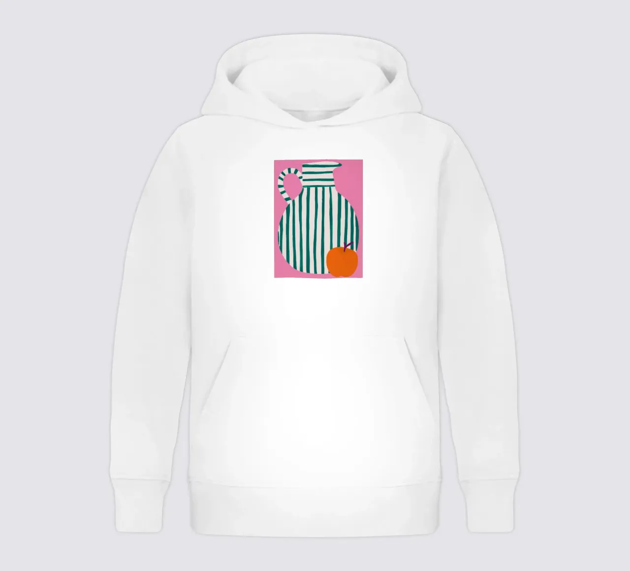 Brocca a righe arancione felpa bambino con cappuccio da Muse Artworks