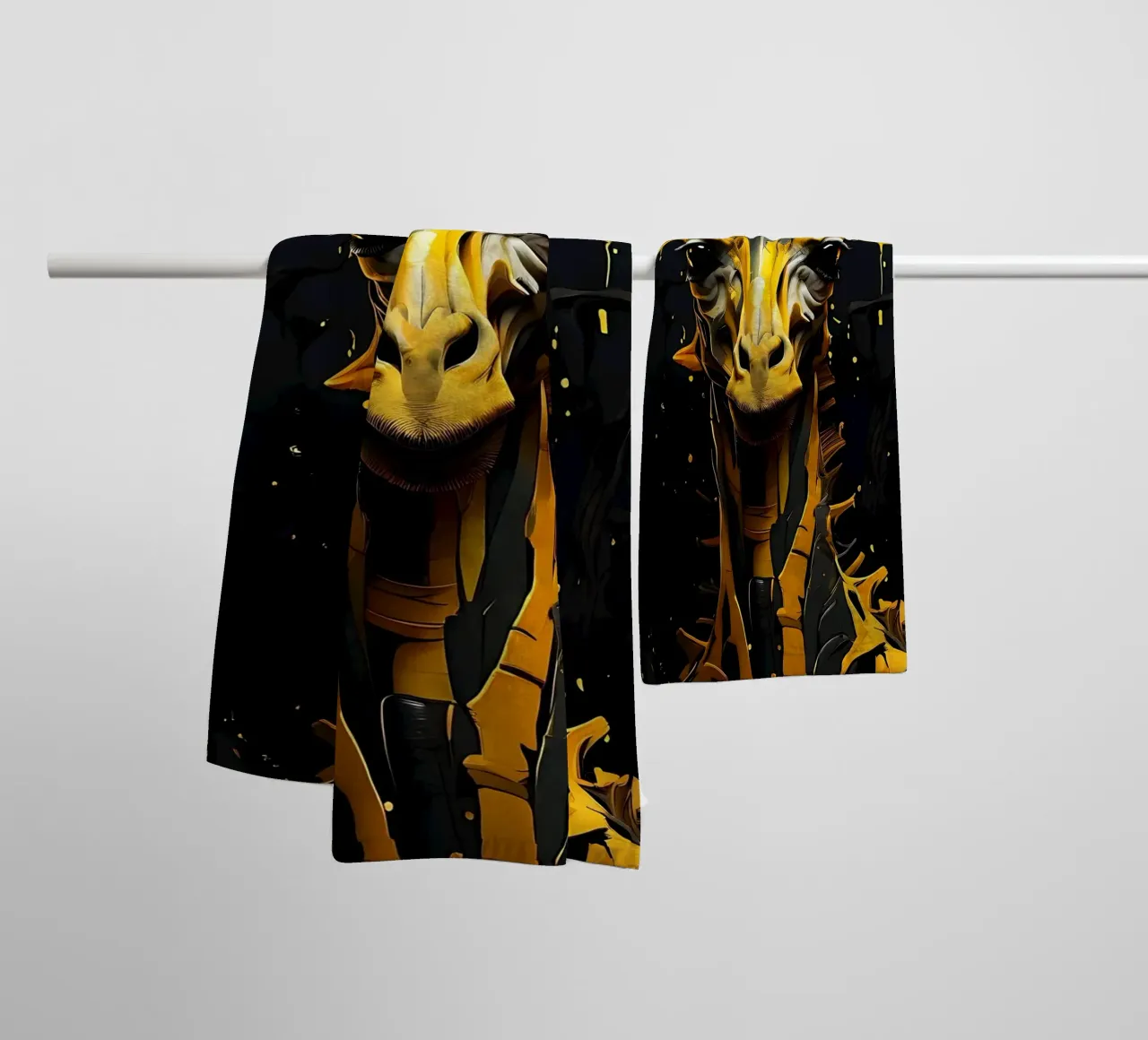 Giraffe_Style_G_2 towel by Tierisch bunt by LK