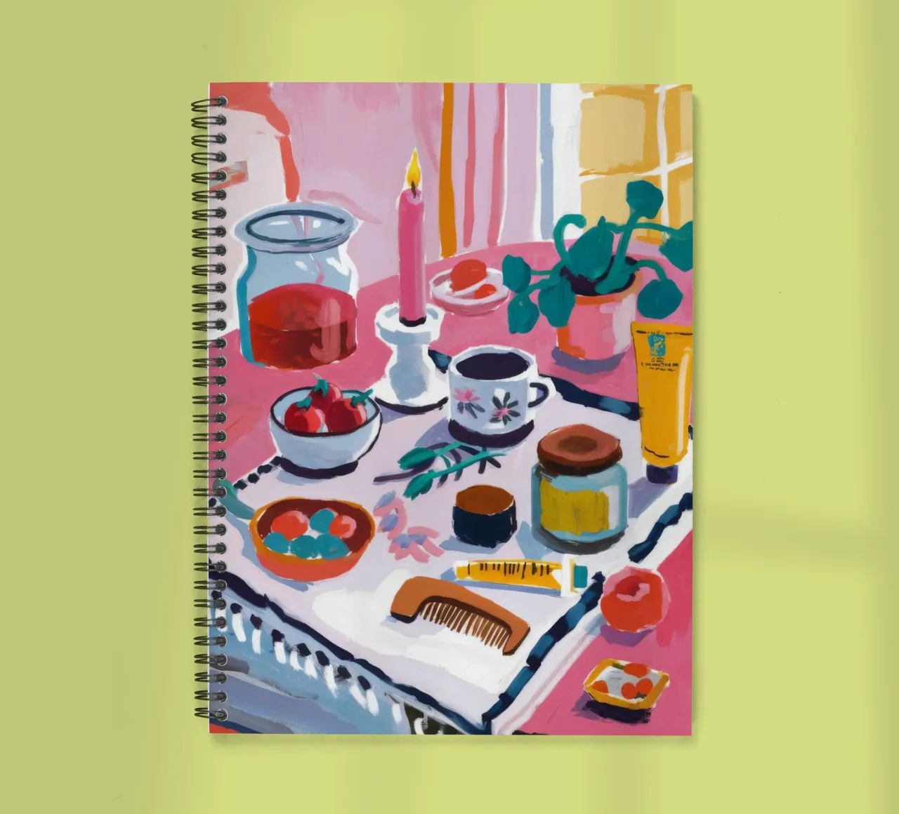 Teatime Table Spread spiral notebook by Haven Fantasy