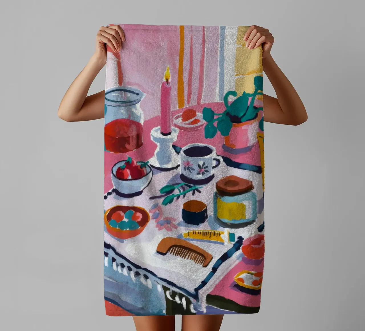Teatime Table Spread towel by Haven Fantasy