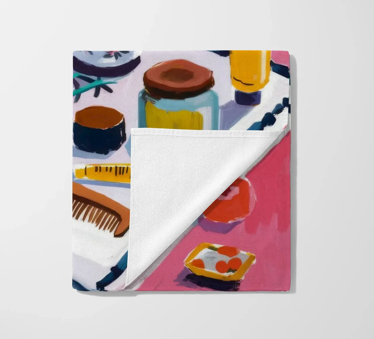 Teatime Table Spread beach towel by Haven Fantasy