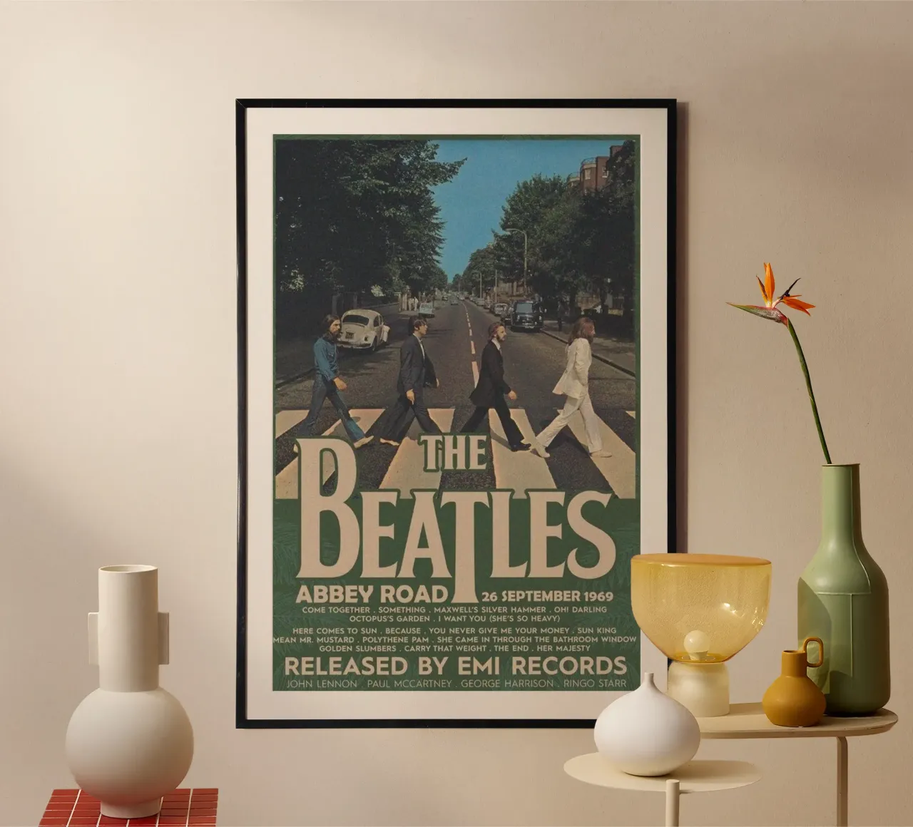 Magical Mystery Tour dal vivo poster con telaio in plastica da nabcu