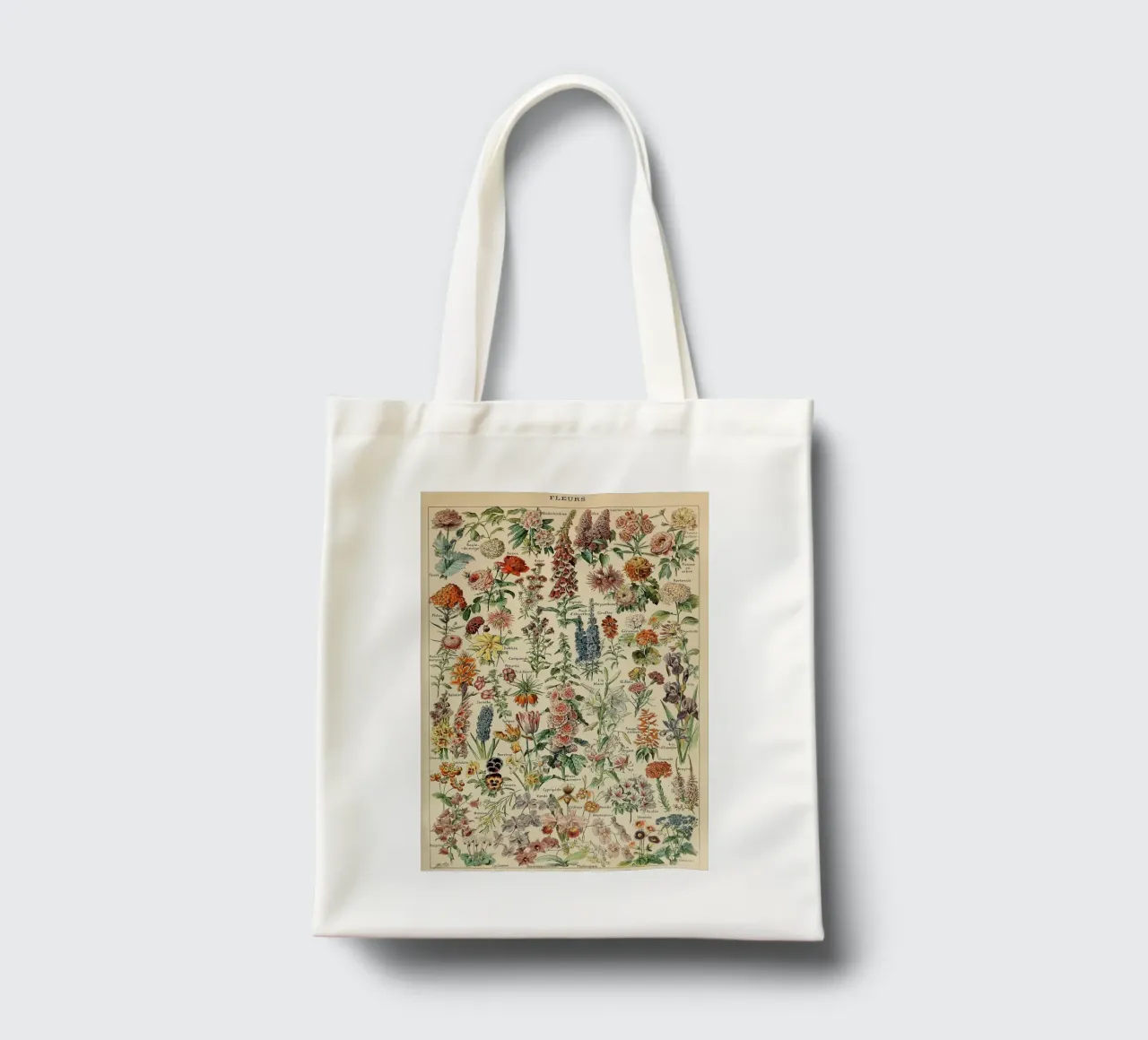 flowers botanical illustrations fleurs roses tote bag by Graham Robertson