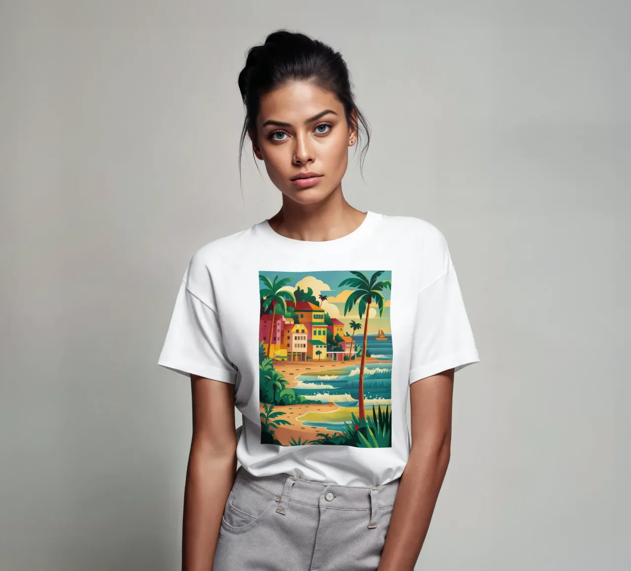 Positano Beach Day t-shirt da FadeAura