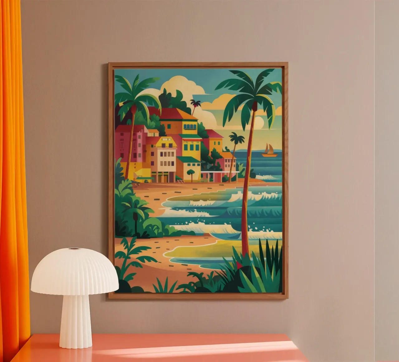 Positano Beach Day alluminio dibond da FadeAura